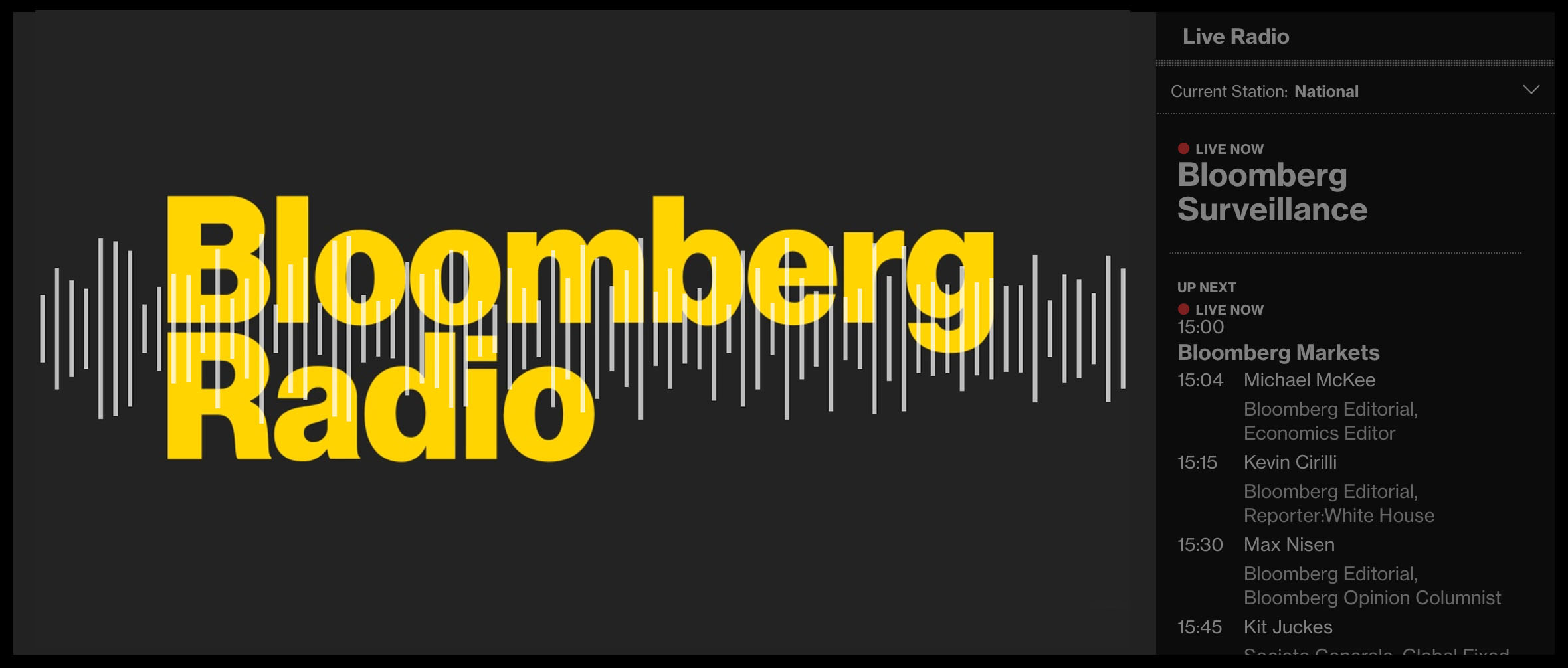 bloomberg radio player and navi