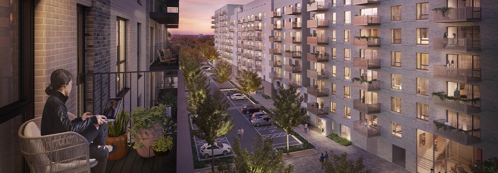 hayes village exterior banner 4