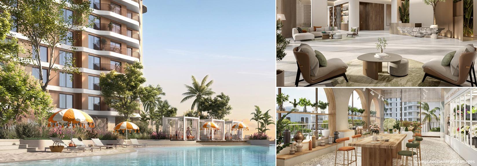 3 images showcasing beautiful inside view of Dubailand