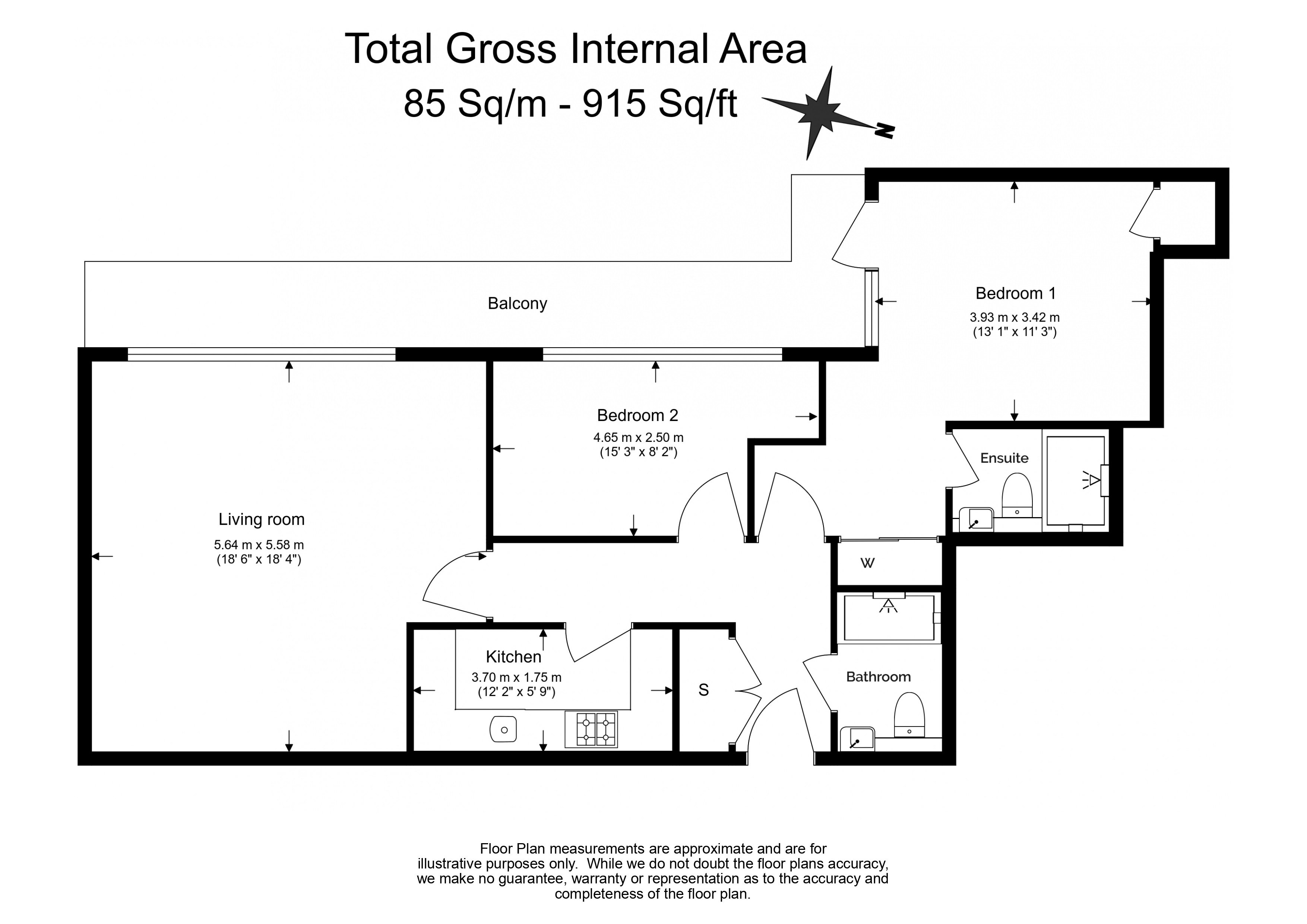 2  bedrooms flat to rent in Longfield Avenue, Ealing, W5-Floorplan