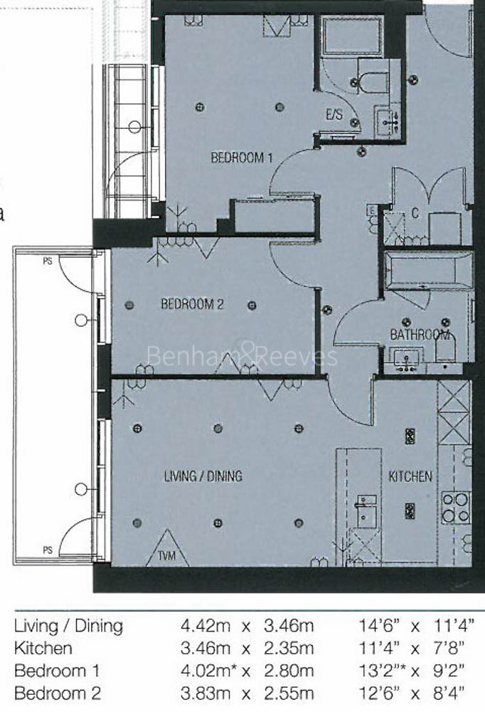 2  bedrooms flat to rent in Longfield Avenue, Ealing, W5-Floorplan