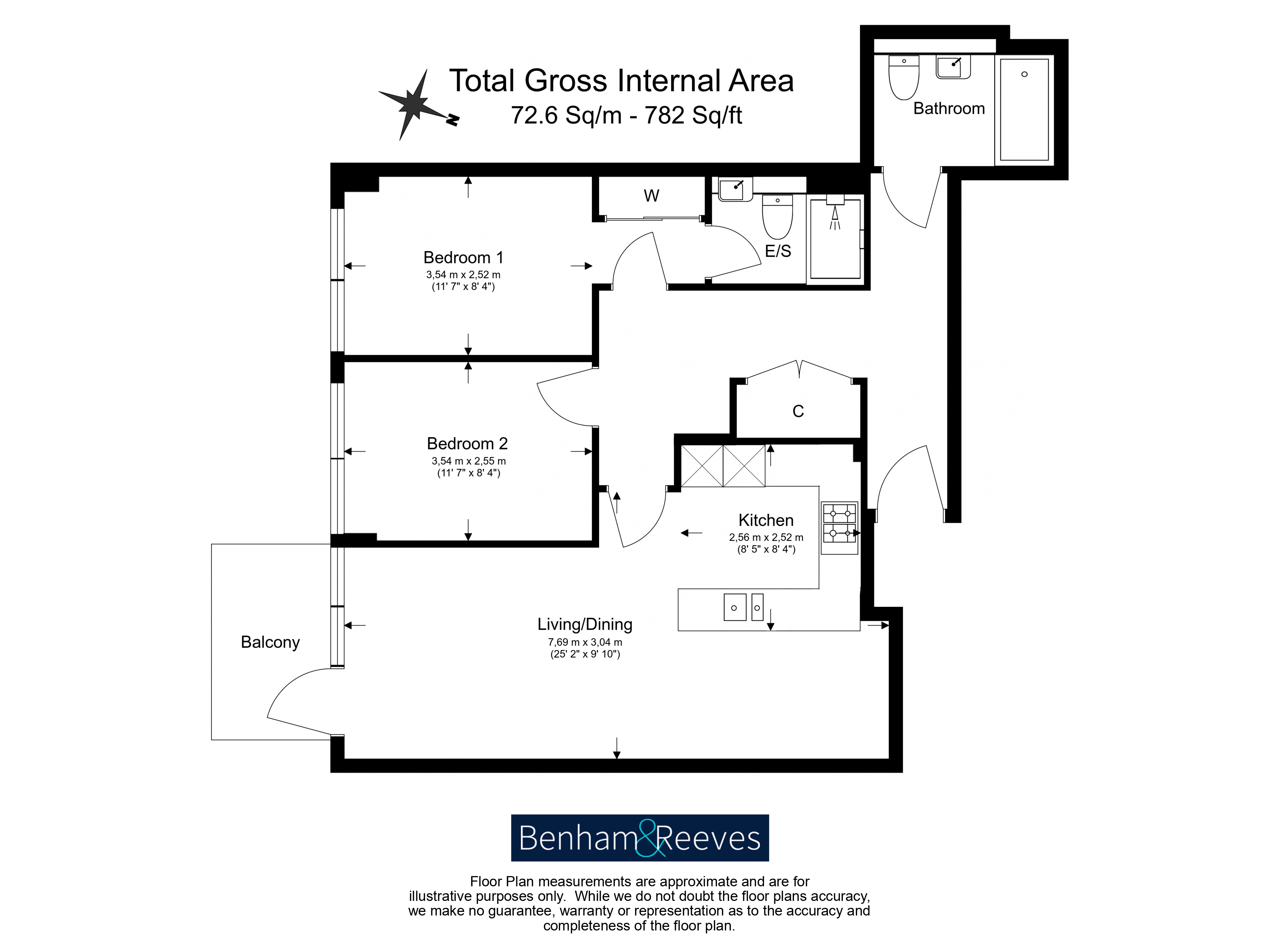 2  bedrooms flat to rent in Longfield Avenue, Ealing, W5-Floorplan