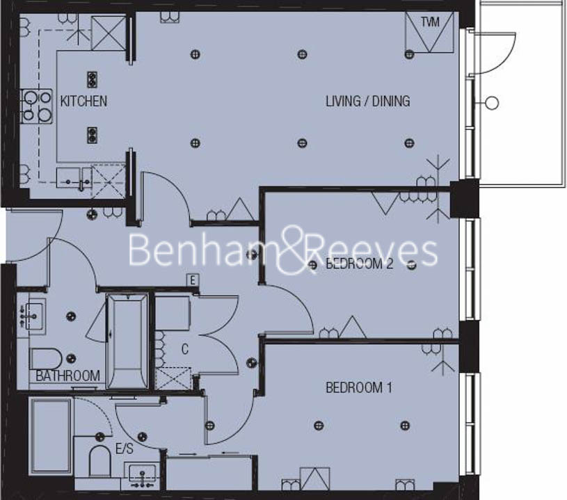 2  bedrooms flat to rent in Longfield Avenue, Ealing, W5-Floorplan