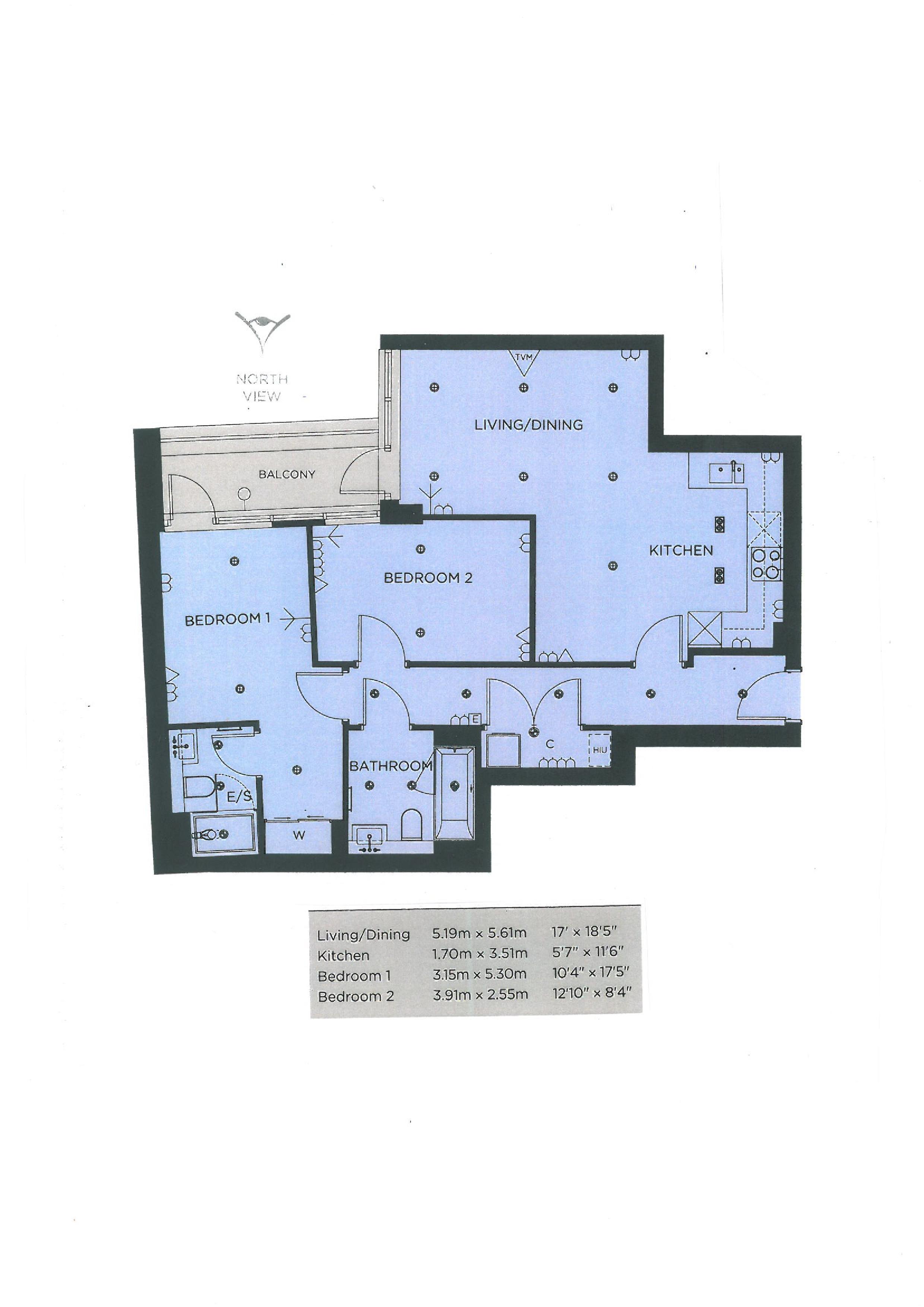 2  bedrooms flat to rent in Dickens Yard, Ealing, W5-Floorplan