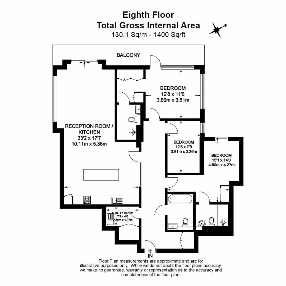 3 bedrooms flat to rent in Longfield Avenue, Ealing, W5-Floorplan