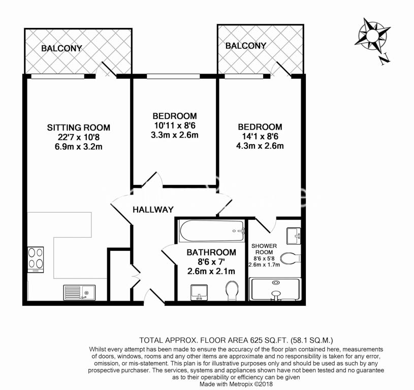 2  bedrooms flat to rent in Longfield Avenue, Ealing, W5-Floorplan