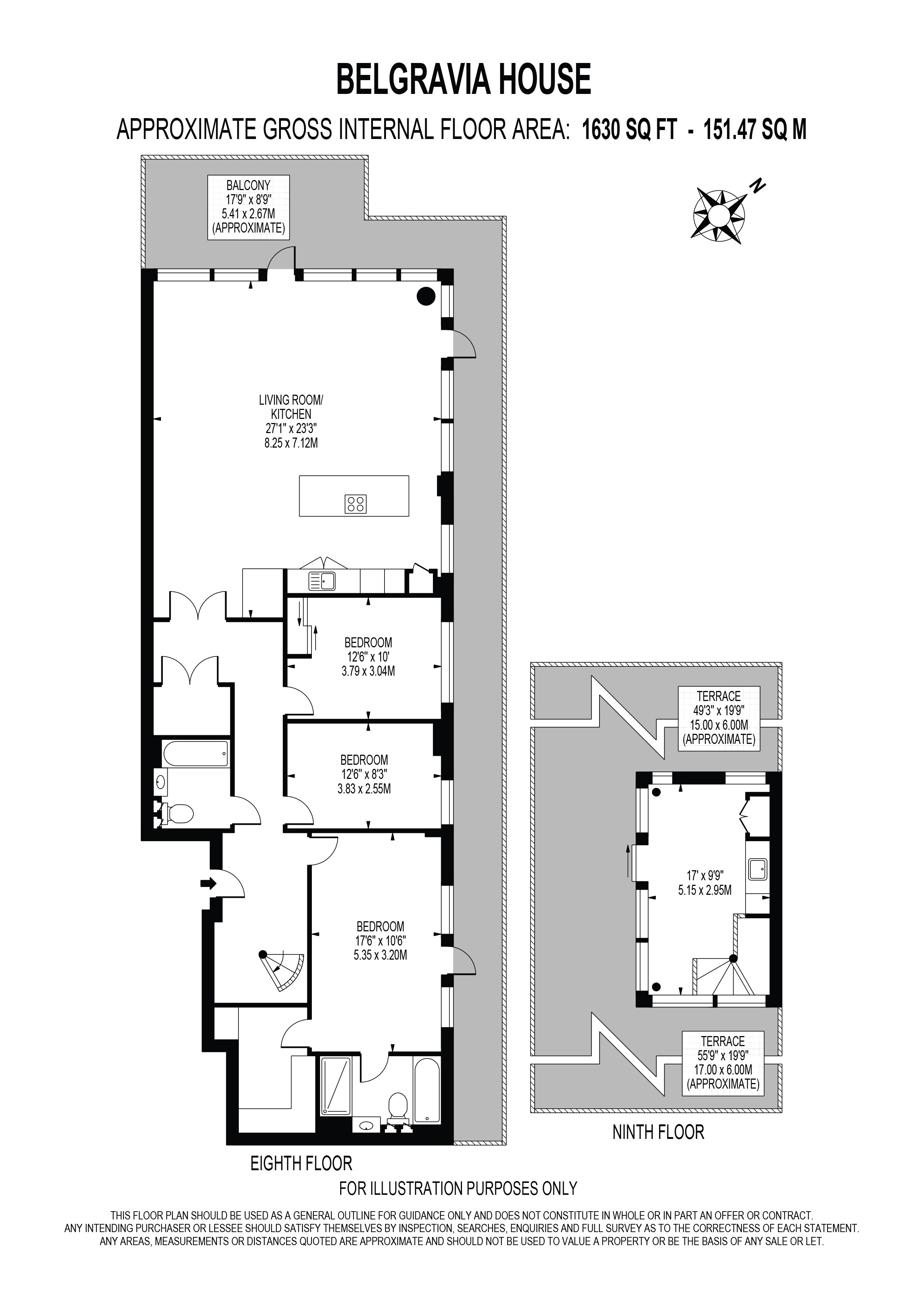 3  bedrooms flat to rent in Longfield Avenue, Ealing, W5-Floorplan