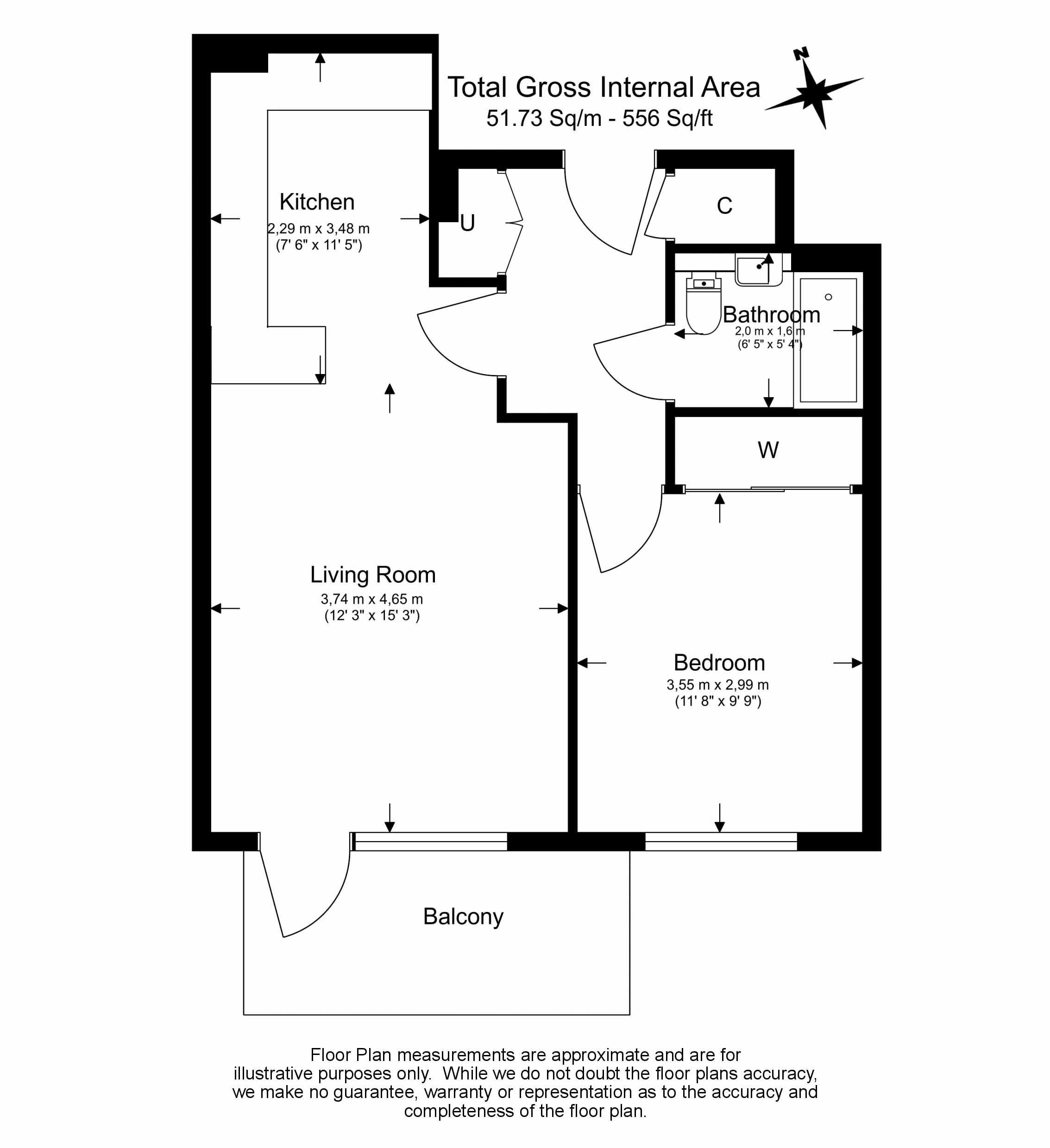 1 bedroom  for sale in Accolade Avenue, Southall, UB1-Floorplan