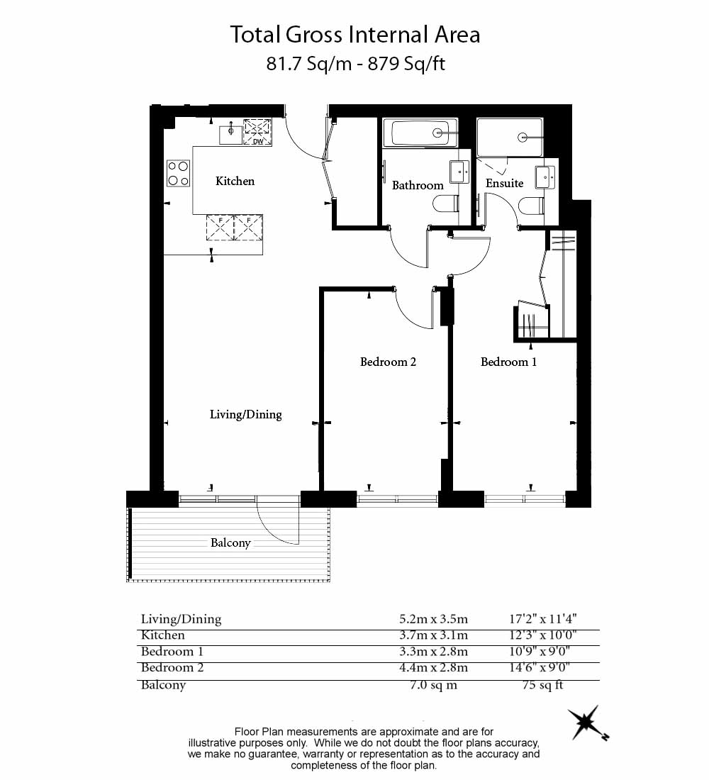 2 bedrooms flat to rent in Filmworks Walk, Ealing, W5-Floorplan