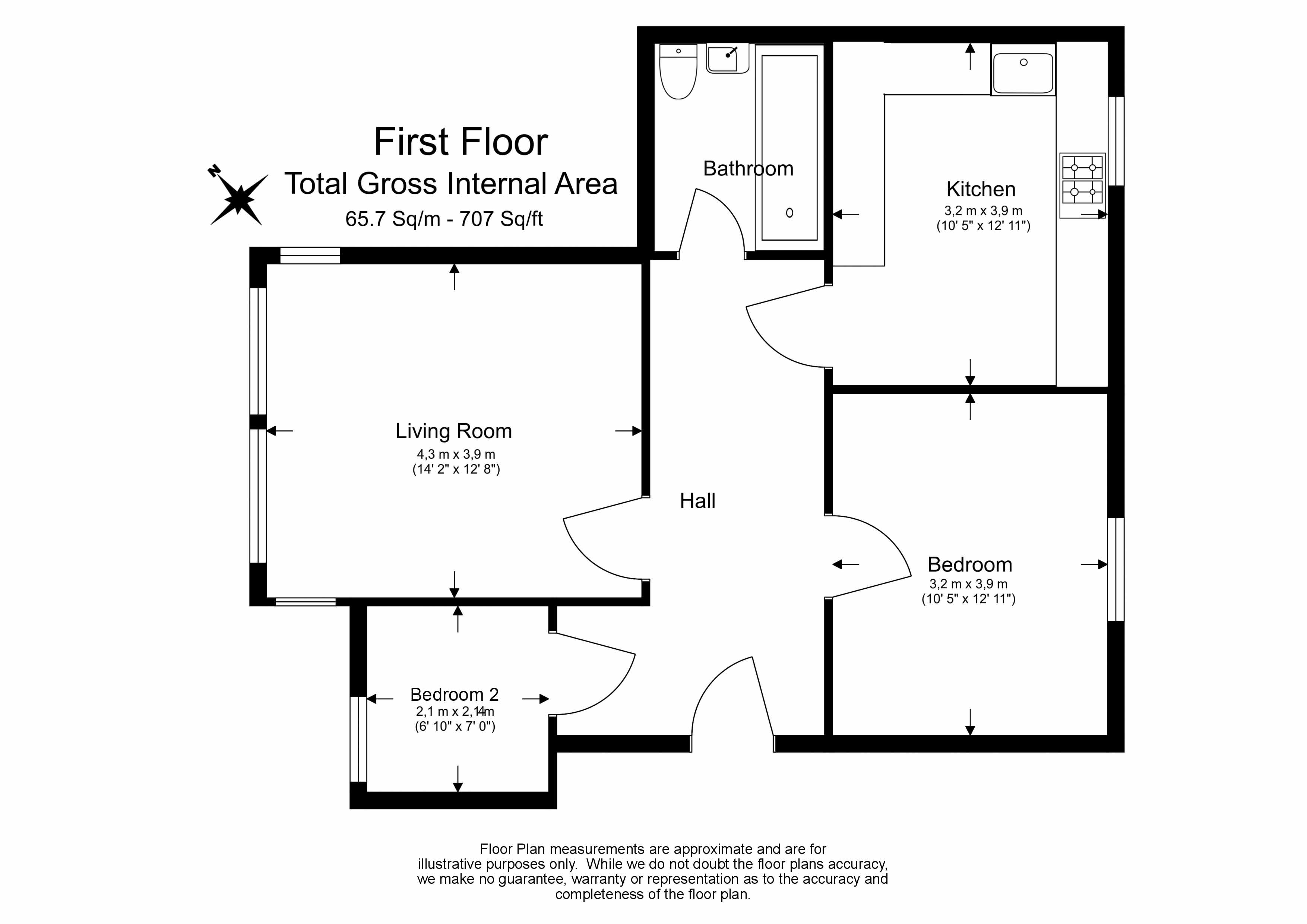 2  bedrooms flat to rent in Kingsdown Avenue, Northfields, W13-Floorplan
