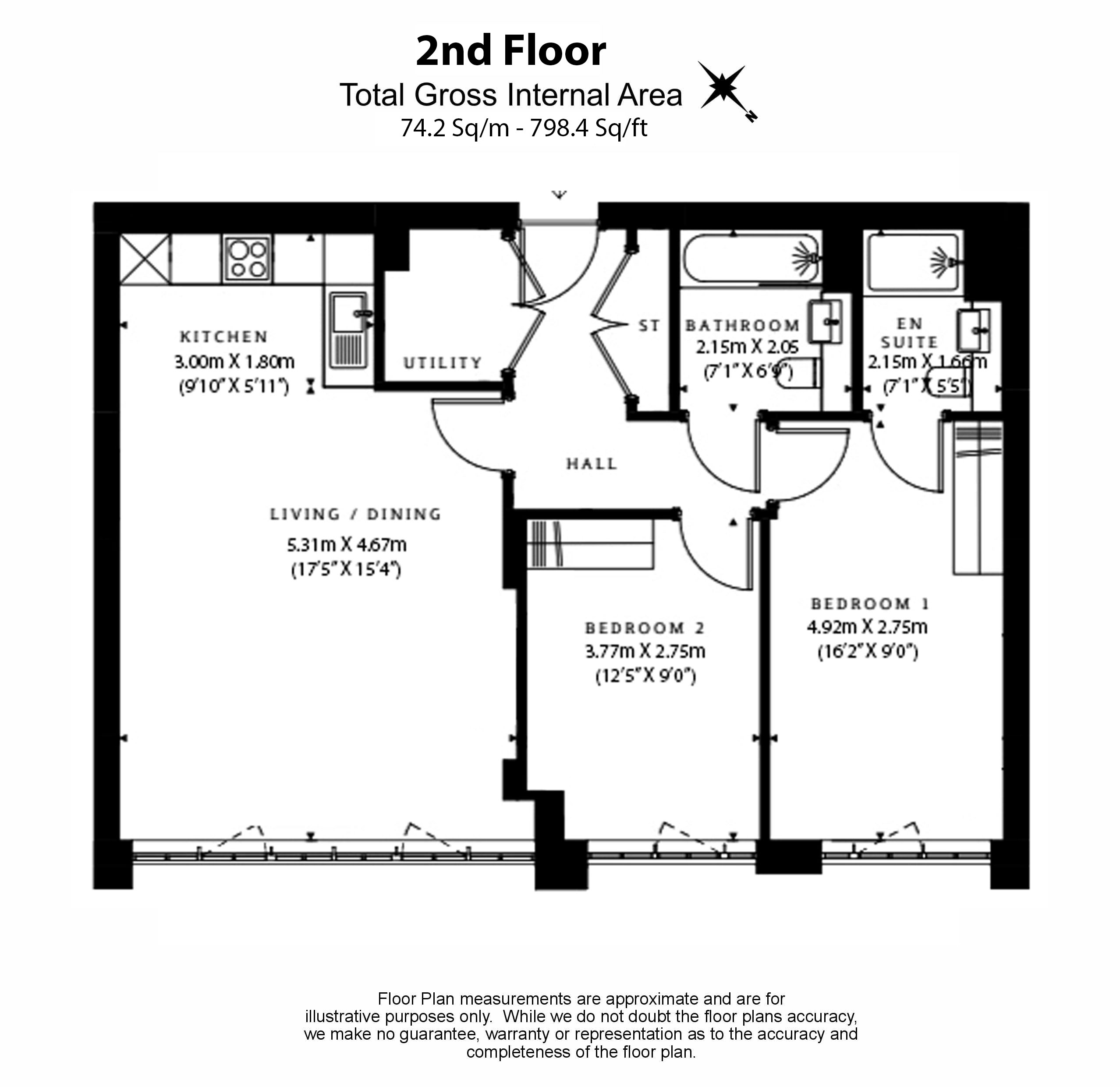 2 bedrooms  for sale in Carnation Gardens, Hayes, UB3-Floorplan