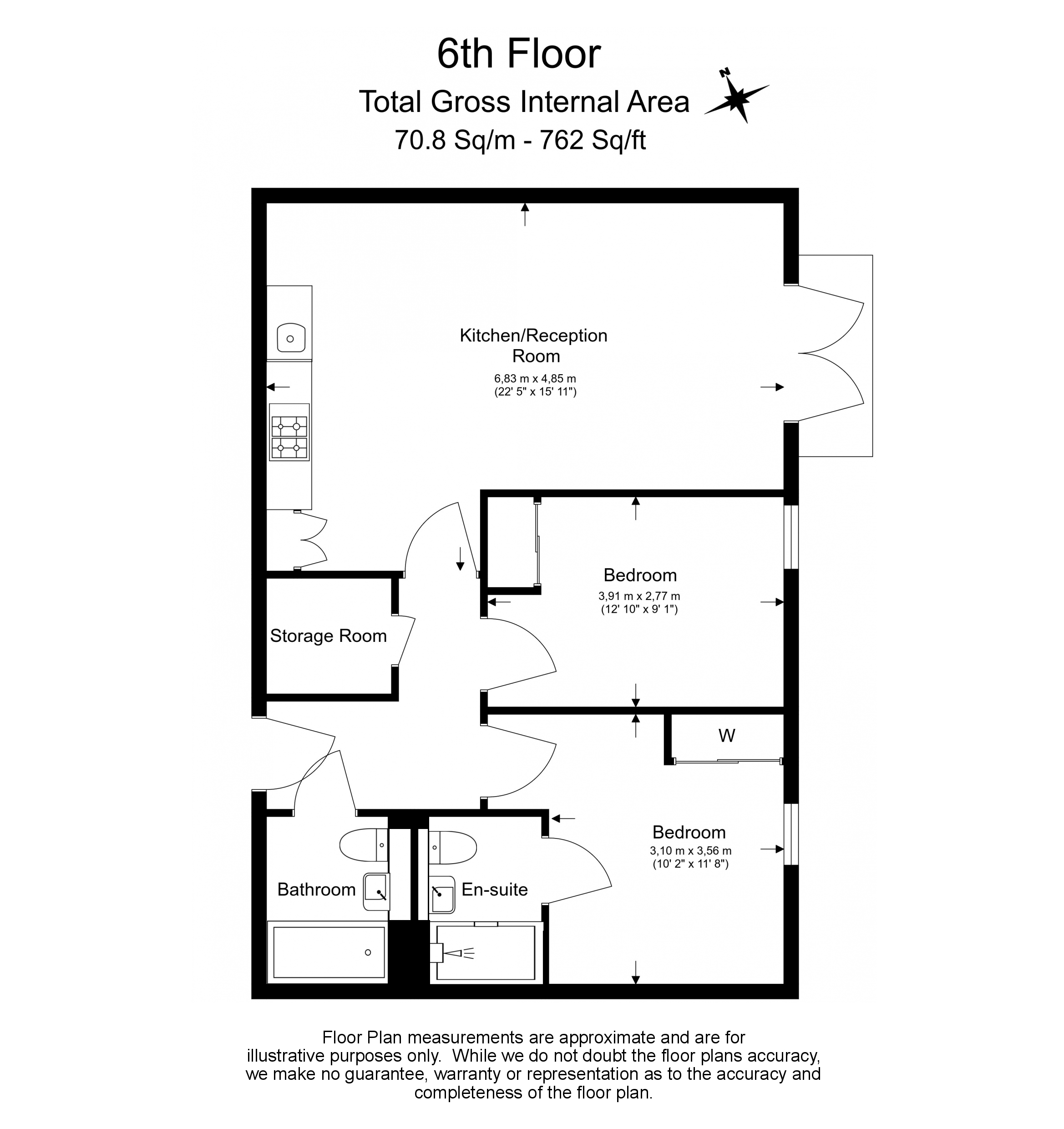 2  bedrooms flat to rent in Lakeside Drive, Park Royal, NW10-Floorplan
