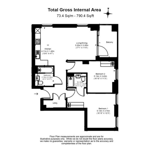 2  bedrooms flat to rent in East Acton Lane, Acton, W3-Floorplan
