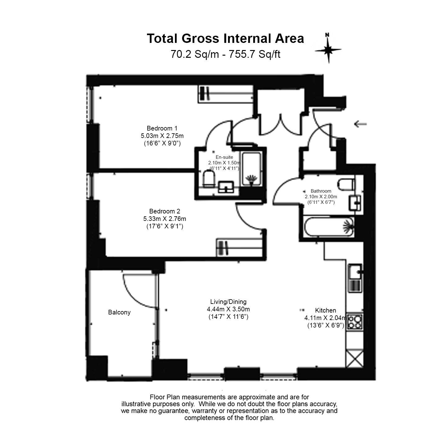 2 bedrooms flat to rent in East Acton Lane, Acton, W3-Floorplan