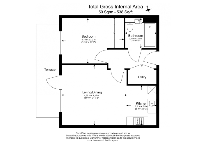 1 bedroom flat to rent in Farine Avenue, Hayes, UB3-Floorplan
