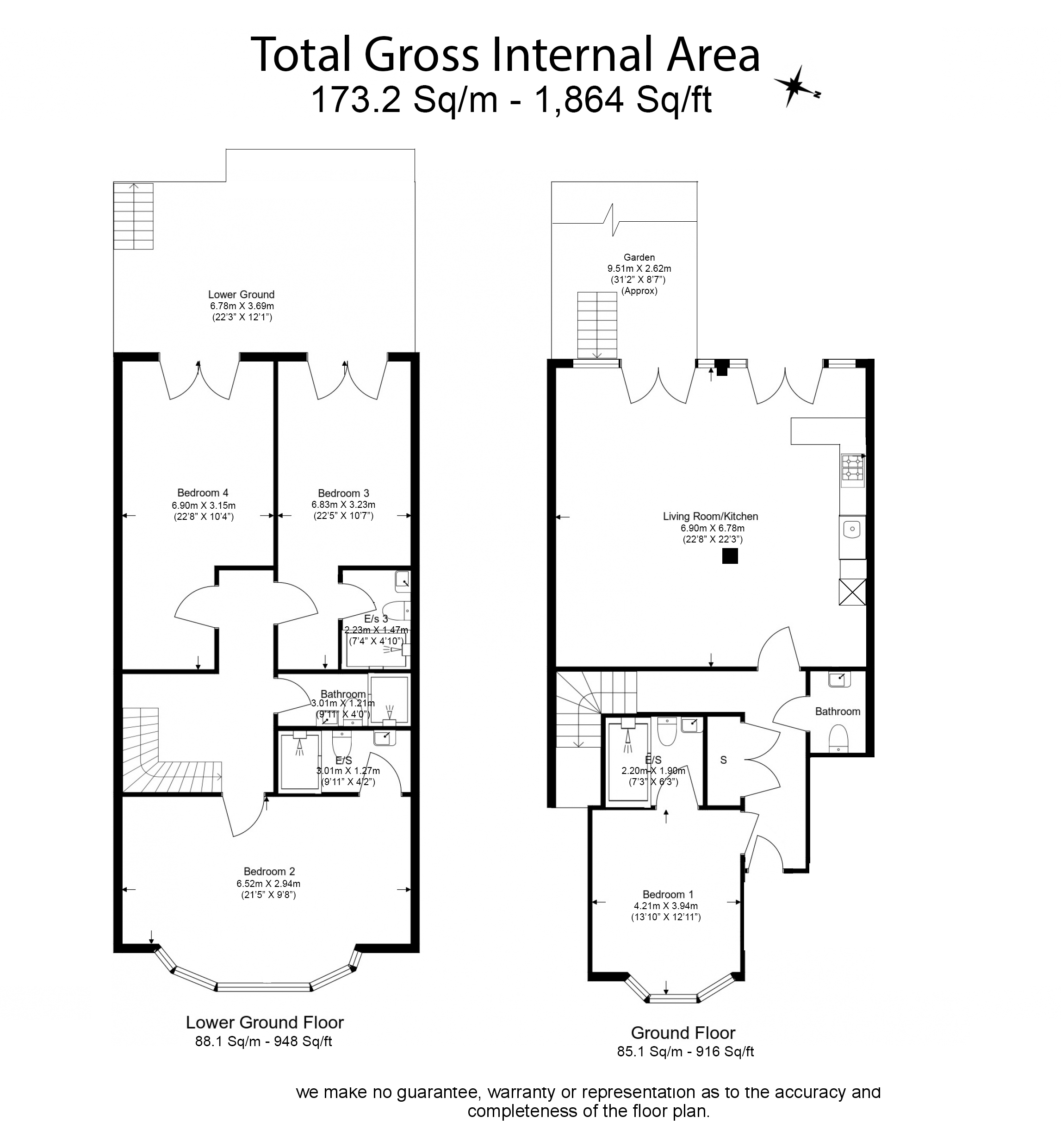 4  bedrooms flat to rent in Hillcrest Road, Acton, W3-Floorplan
