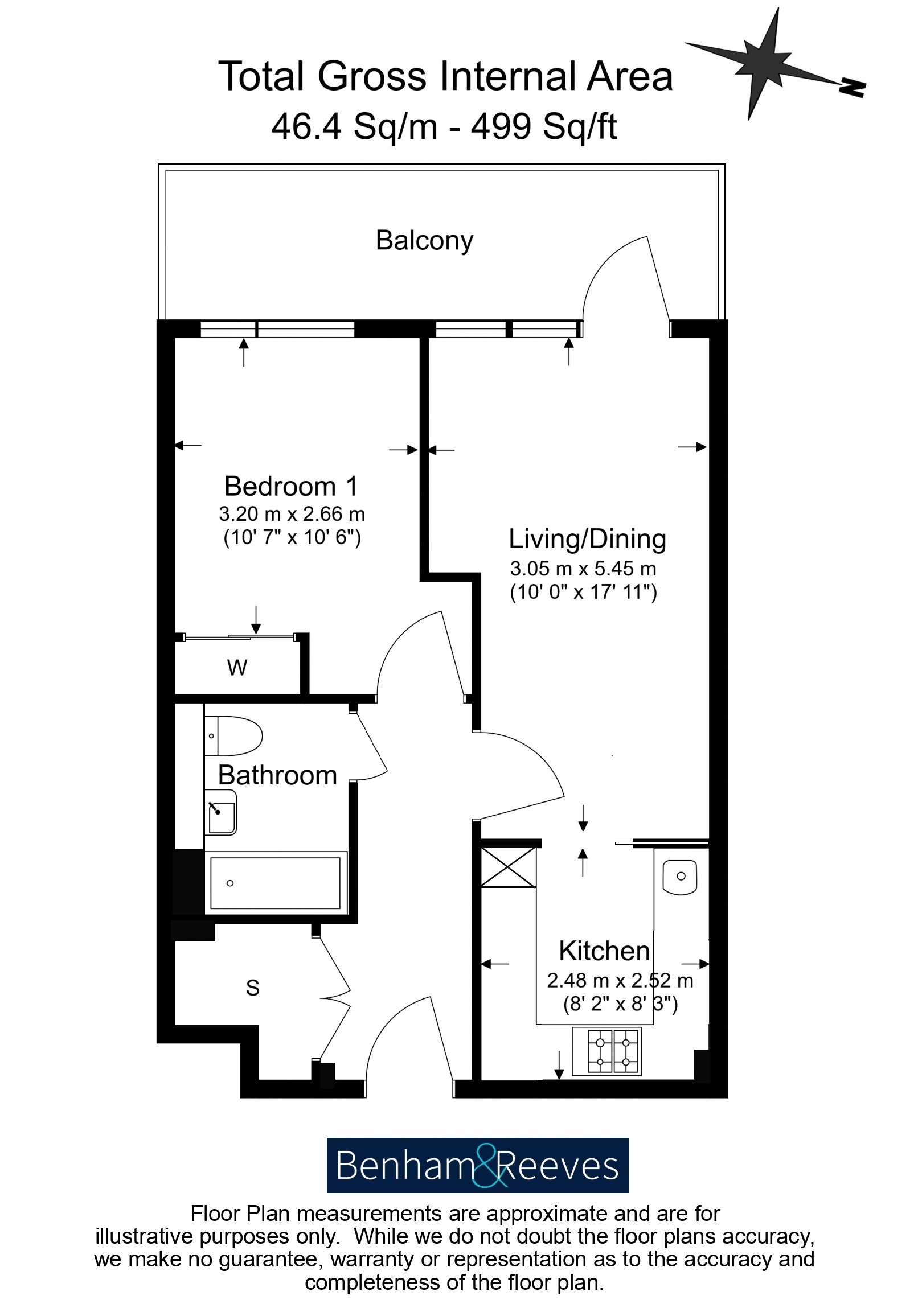 1  bedroom flat to rent in Longfield Avenue, Ealing, W5-Floorplan