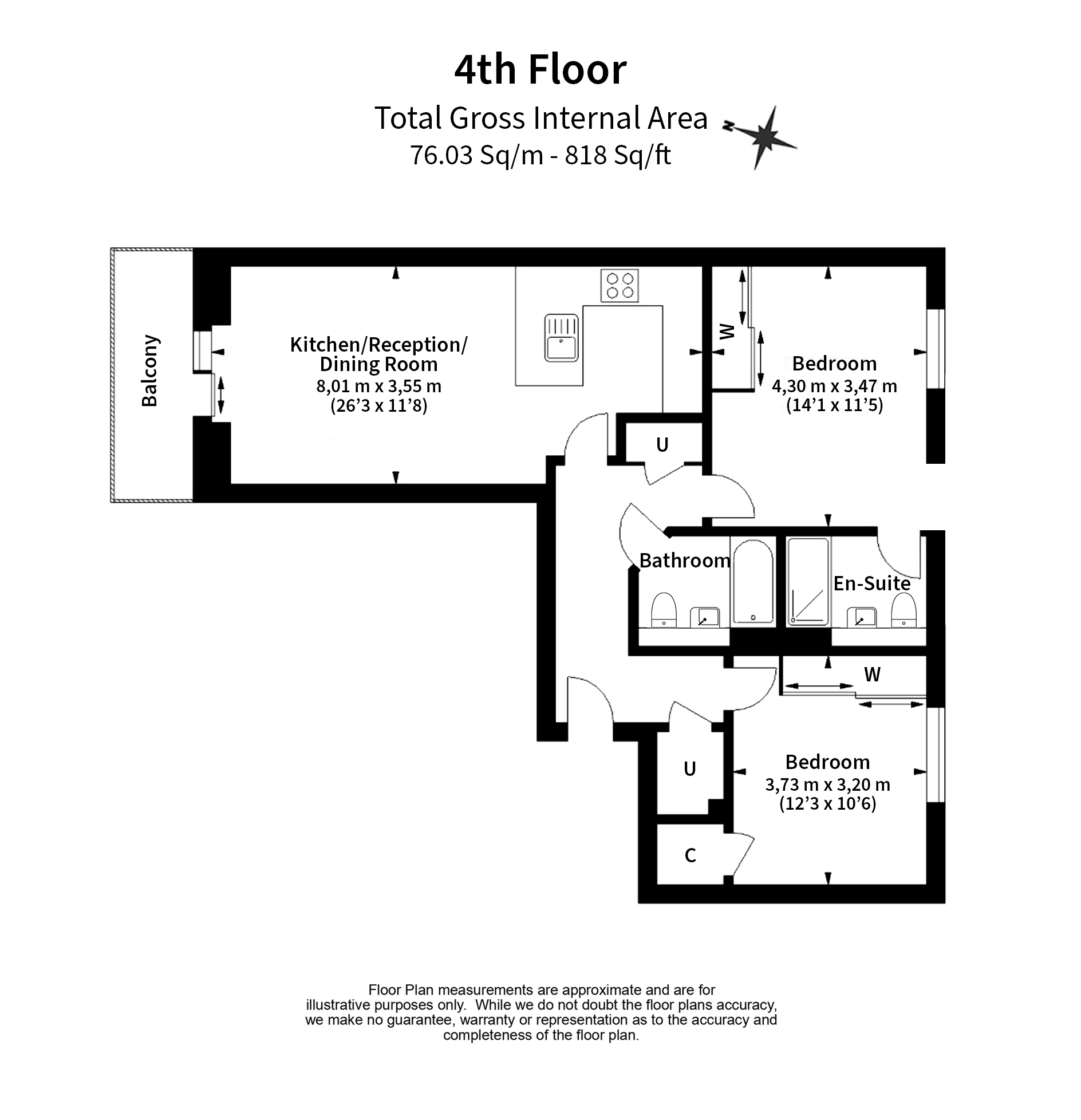 2 bedrooms flat to rent in Bromyard Avenue, Acton, W3-Floorplan