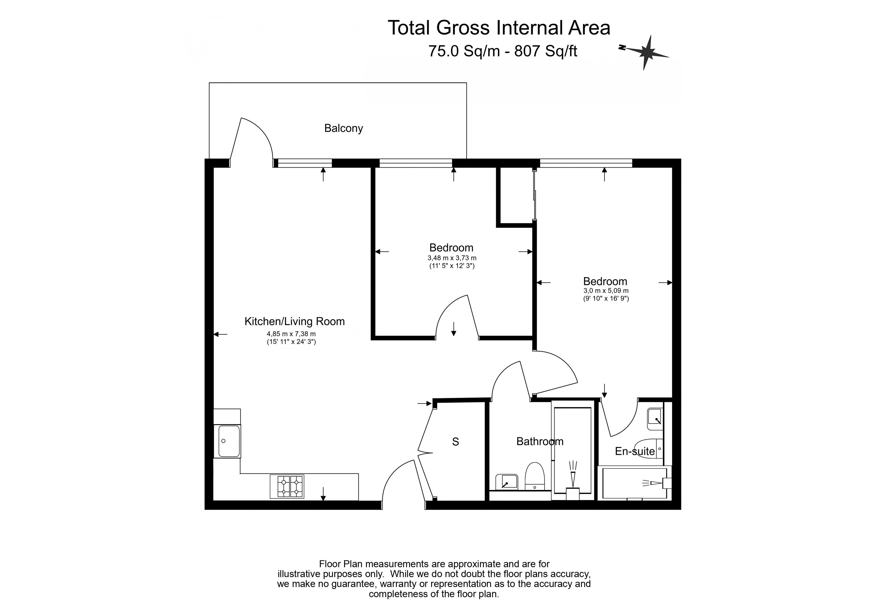 2  bedrooms flat to rent in Bathgate Place, Ealing, W13-Floorplan