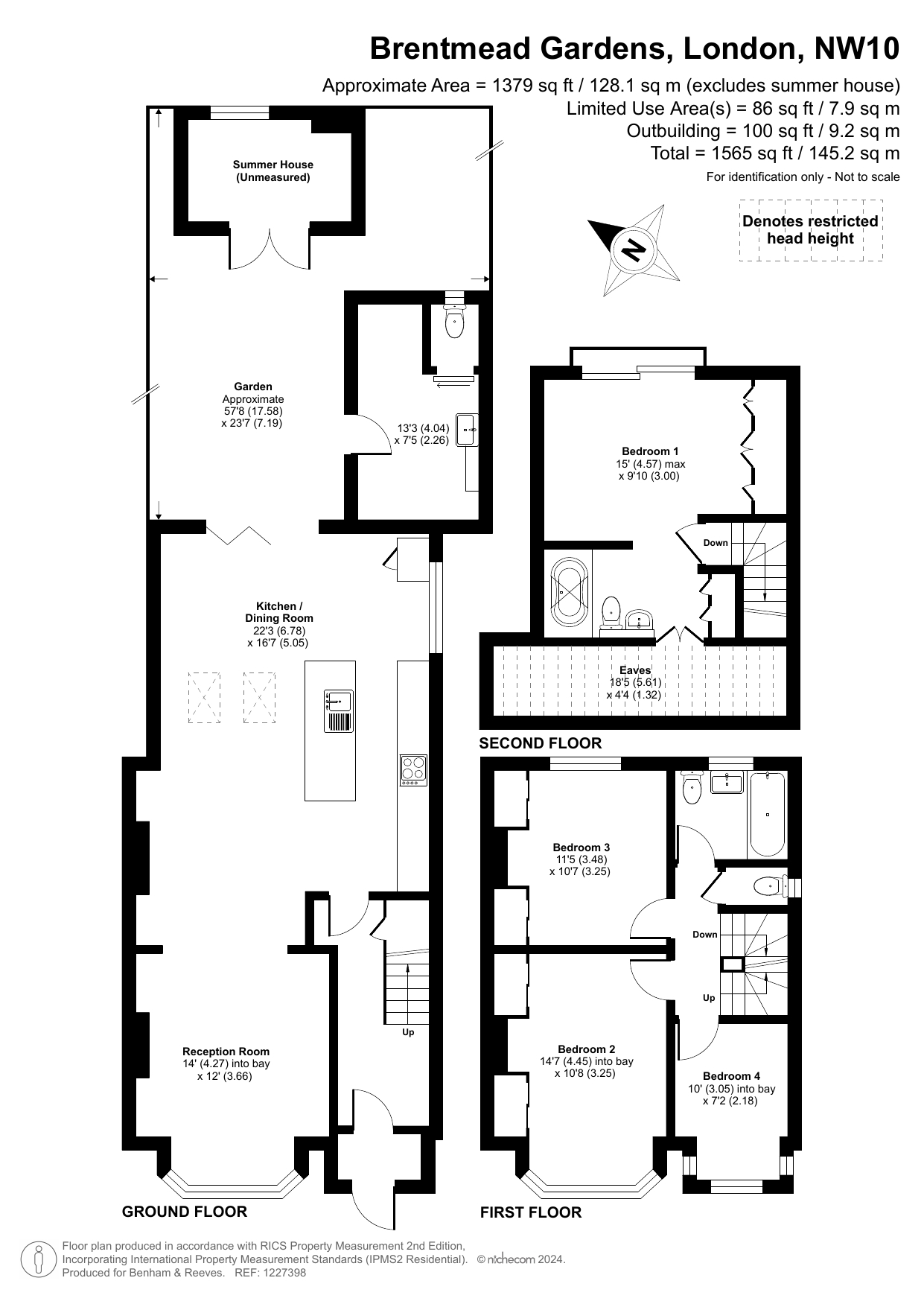 4  bedrooms house to rent in Brentmead gardens, Ealing, NW10-Floorplan