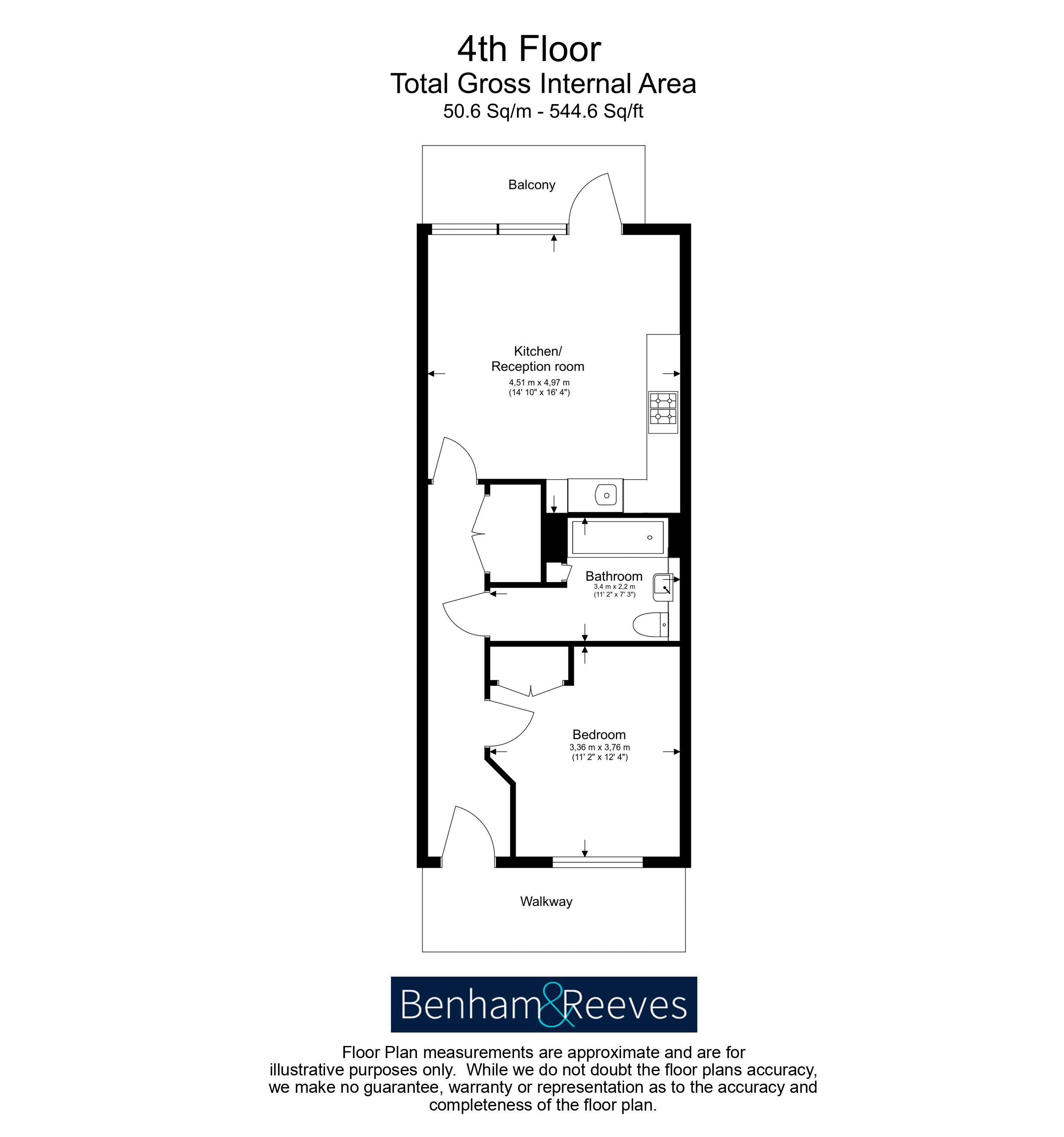1  bedroom flat to rent in Singapore Road, Ealing W13-Floorplan