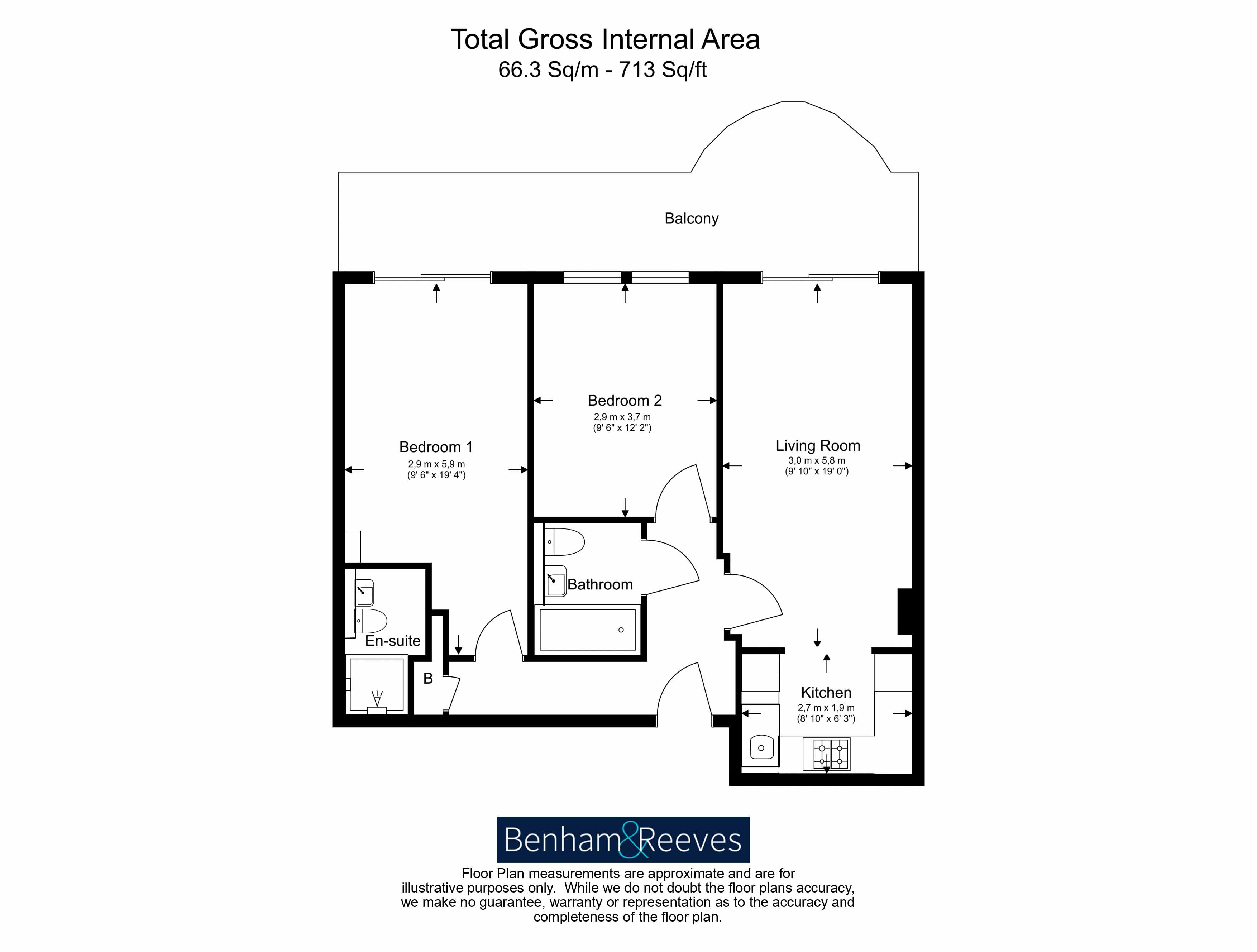 2  bedrooms flat to rent in Uxbridge Road, Ealing, W5-Floorplan