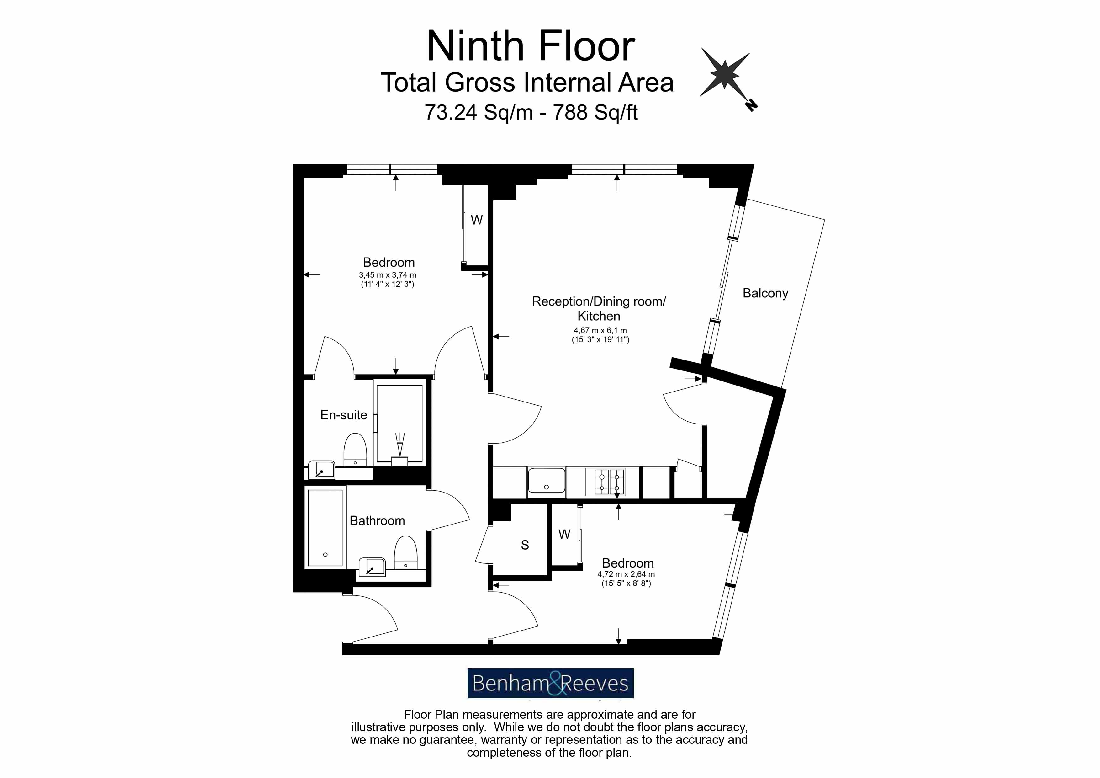 2 bedrooms  for sale in Portal Way, Acton, W3-Floorplan