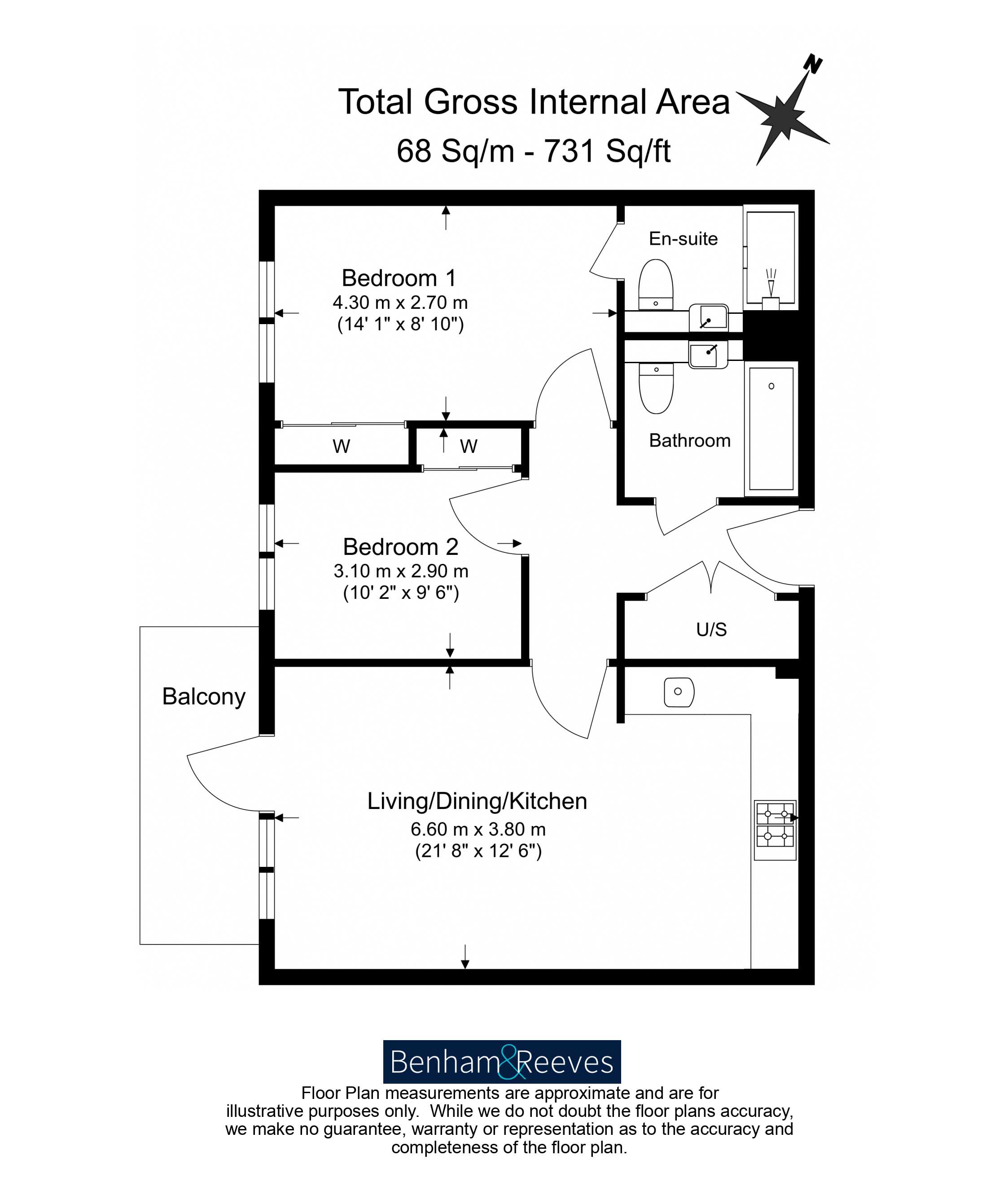 2 bedrooms  for sale in Horn Lane, Acton, W3-Floorplan
