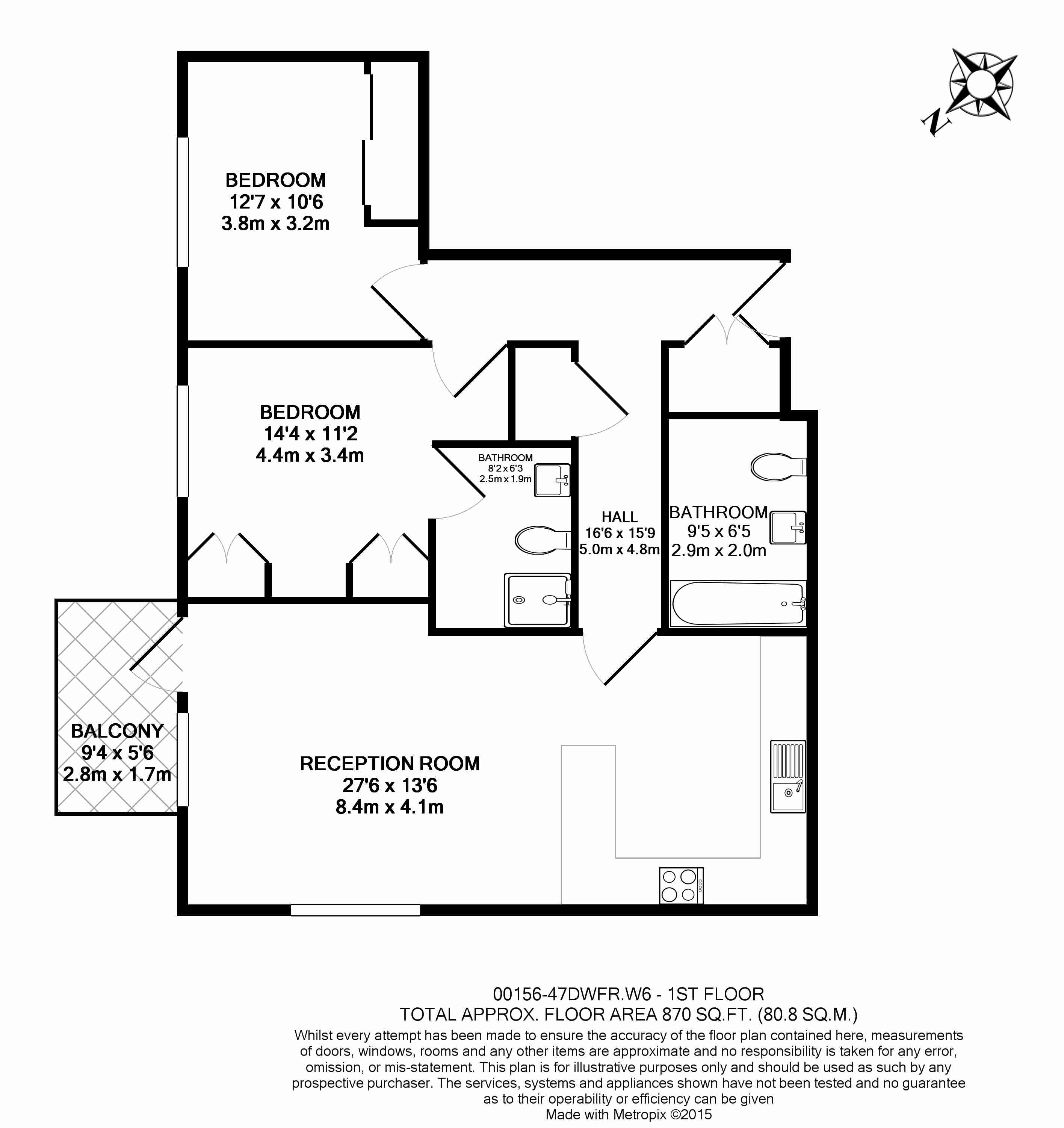 2  bedrooms flat to rent in Regatta Lane, Hammersmith, W6-Floorplan