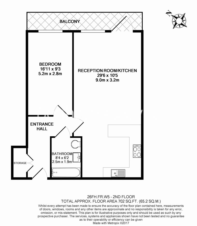 1 bedroom(s) flat to rent in Faulkner House, Fulham Reach, W6-Floorplan
