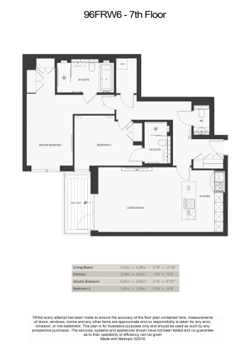 2 bedrooms flat to rent in Faulkner House, Fulham Reach, W6-Floorplan