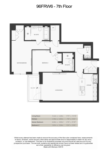 2  bedrooms flat to rent in Faulkner House, Fulham Reach, W6-Floorplan