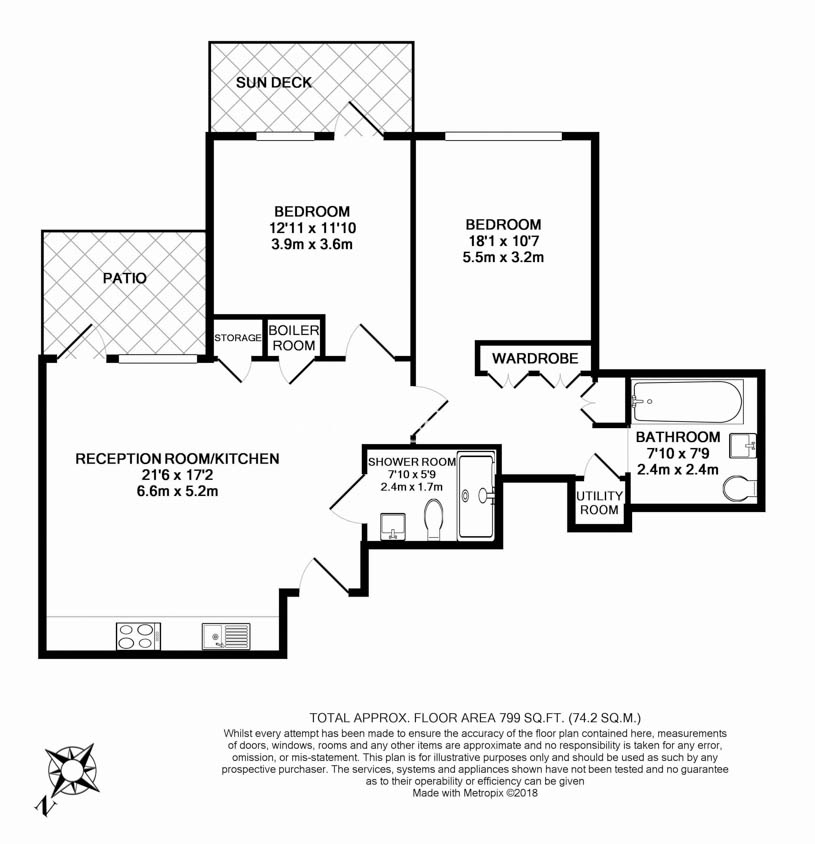 2  bedrooms flat to rent in Queens Wharf, Hammersmith, W6-Floorplan