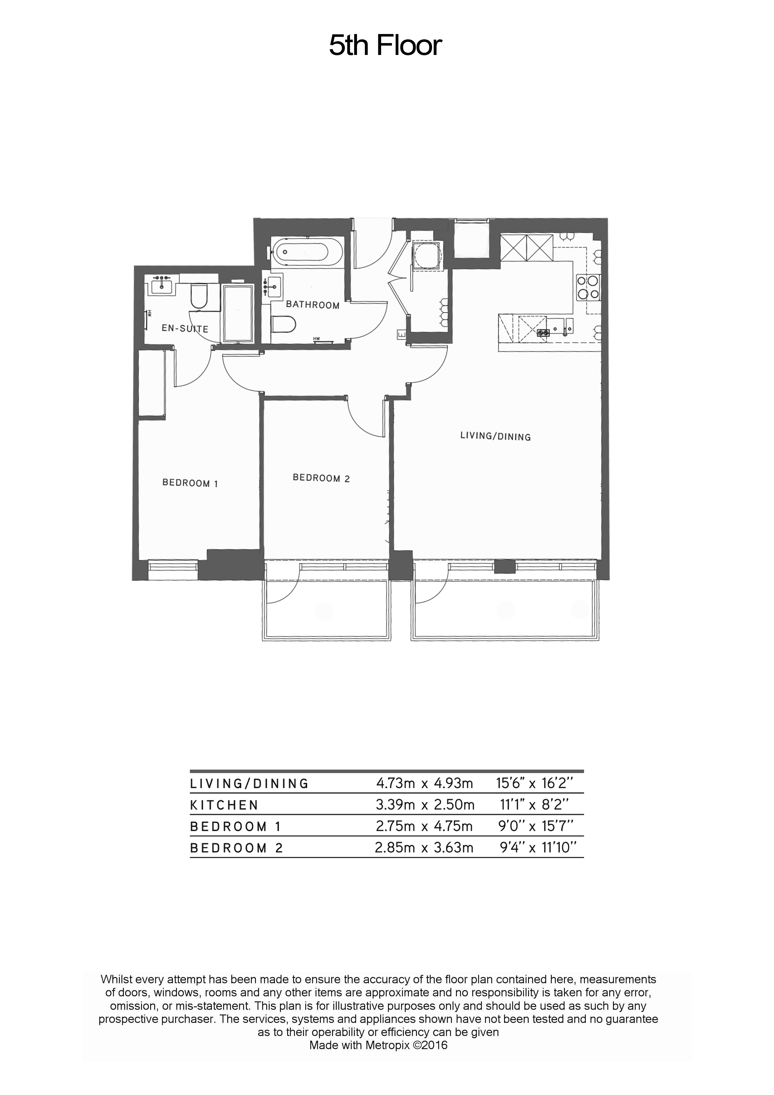 2  bedrooms flat to rent in Beadon Road, Hammersmith, W6-Floorplan