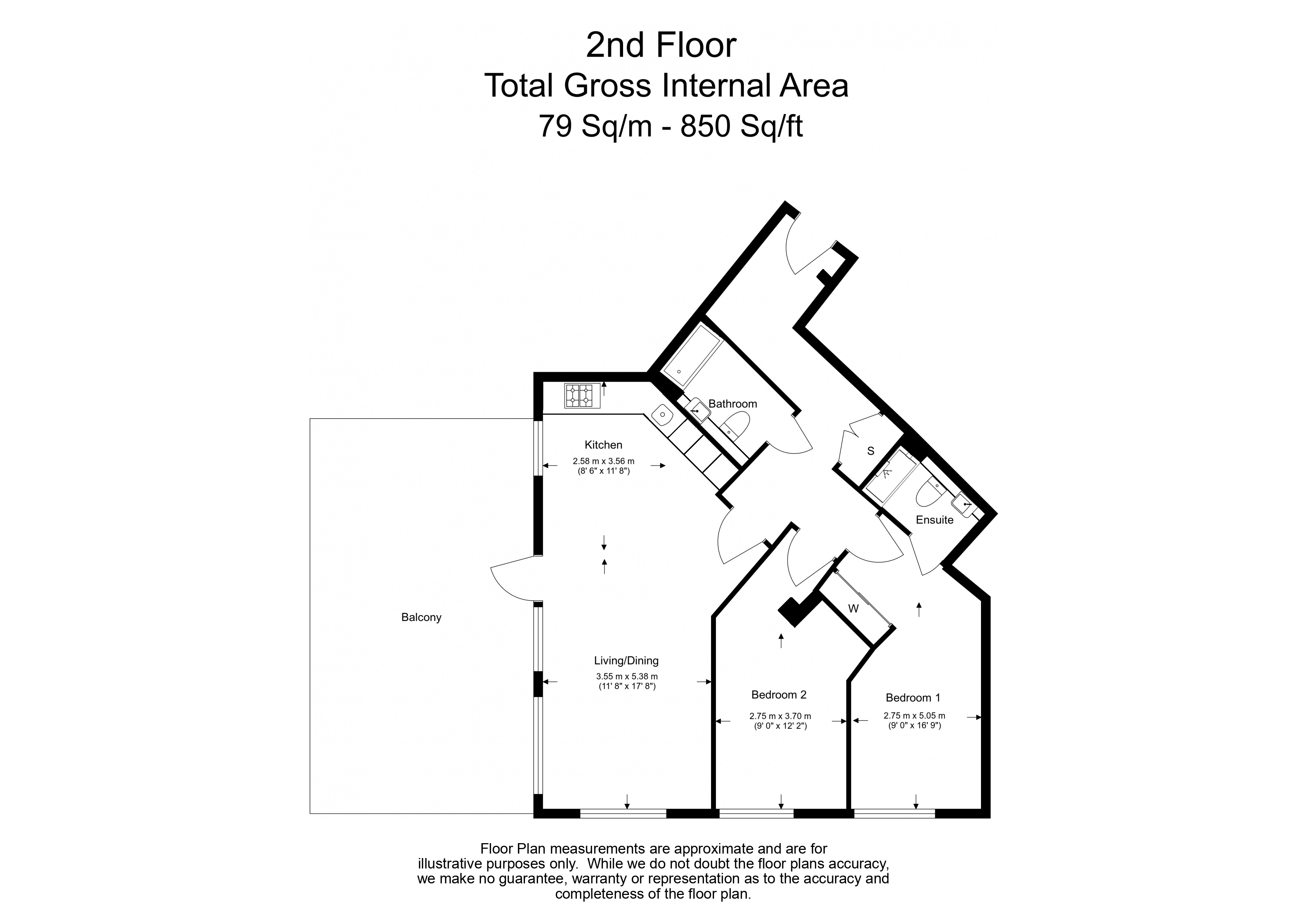 2  bedrooms flat to rent in Sovereign Court, Hammersmith, W6-Floorplan