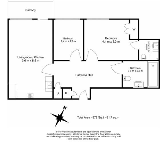 2 bedrooms flat to rent in Glenthorne Road, Hammersmith, W6-Floorplan