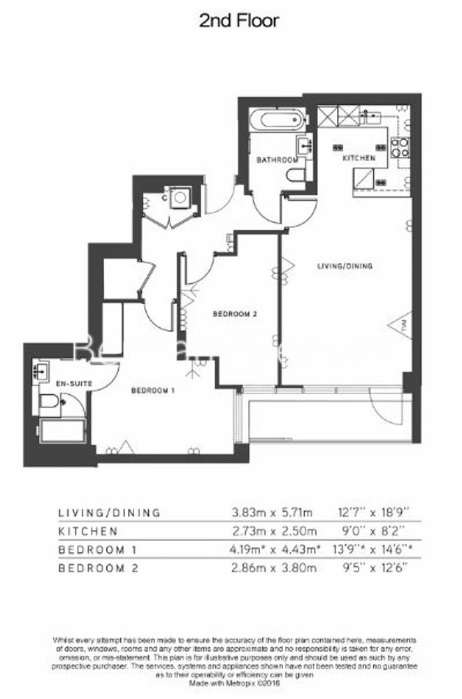 2  bedrooms flat to rent in Sovereign Court, Hammersmith, W6-Floorplan
