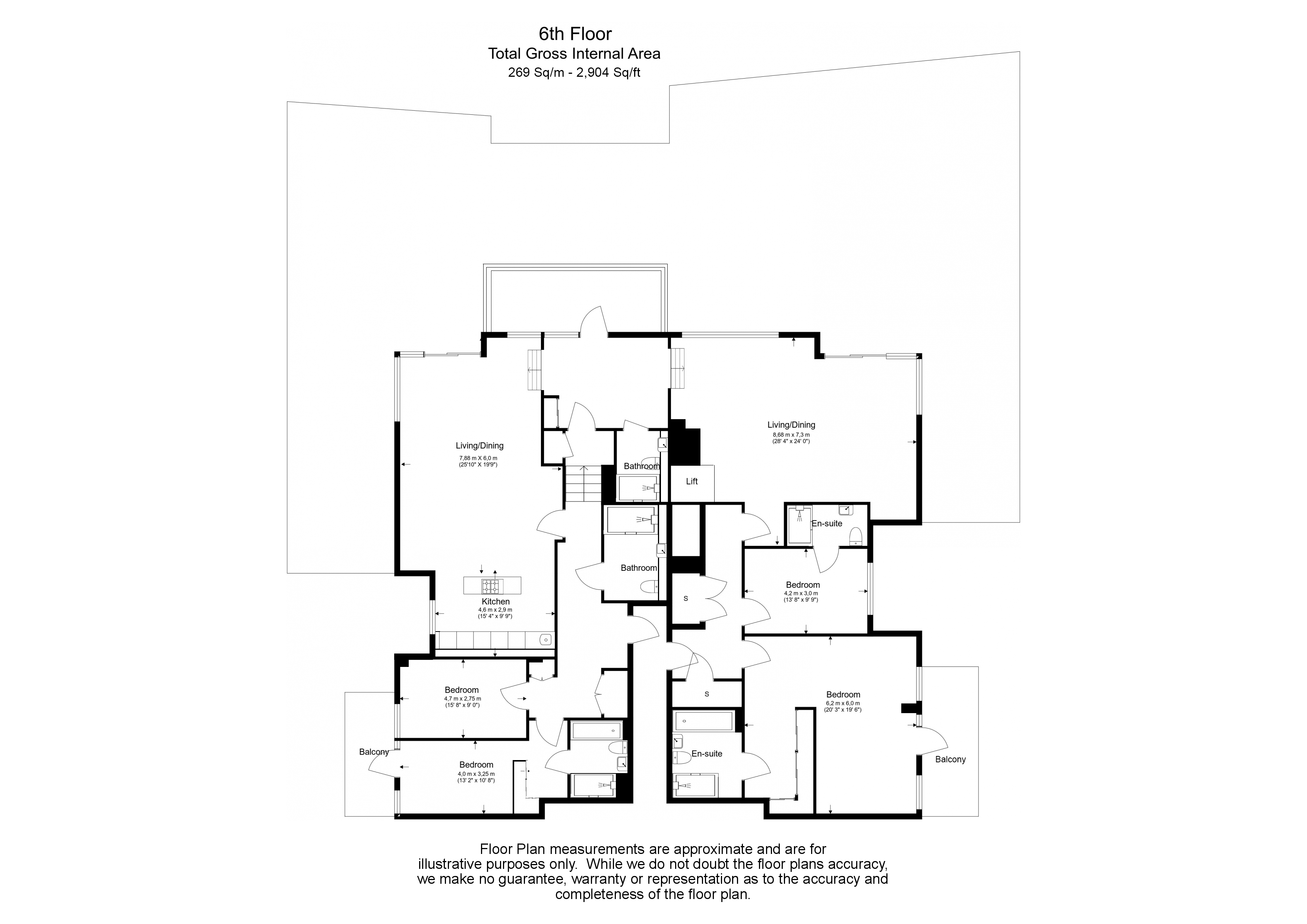 5  bedrooms flat to rent in Sovereign Court, Hammersmith, W6-Floorplan