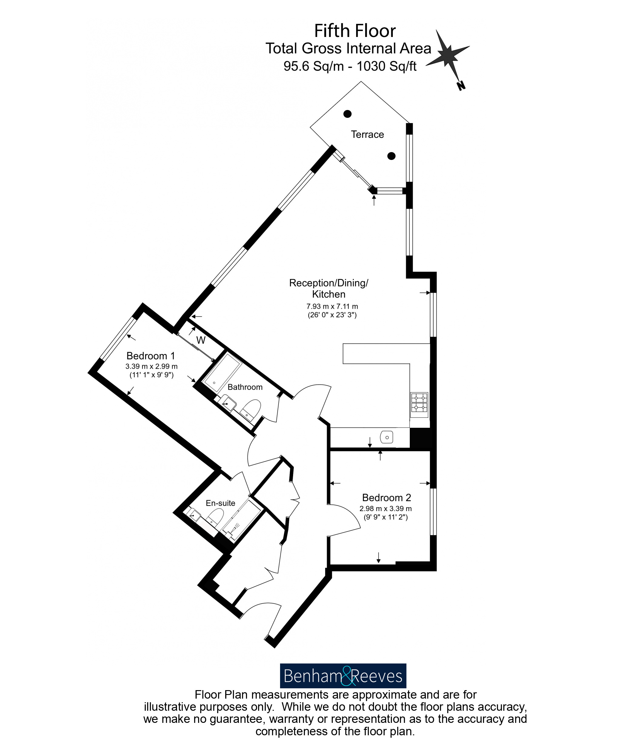 2  bedrooms flat to rent in Marquis House, Beadon Road, W6-Floorplan