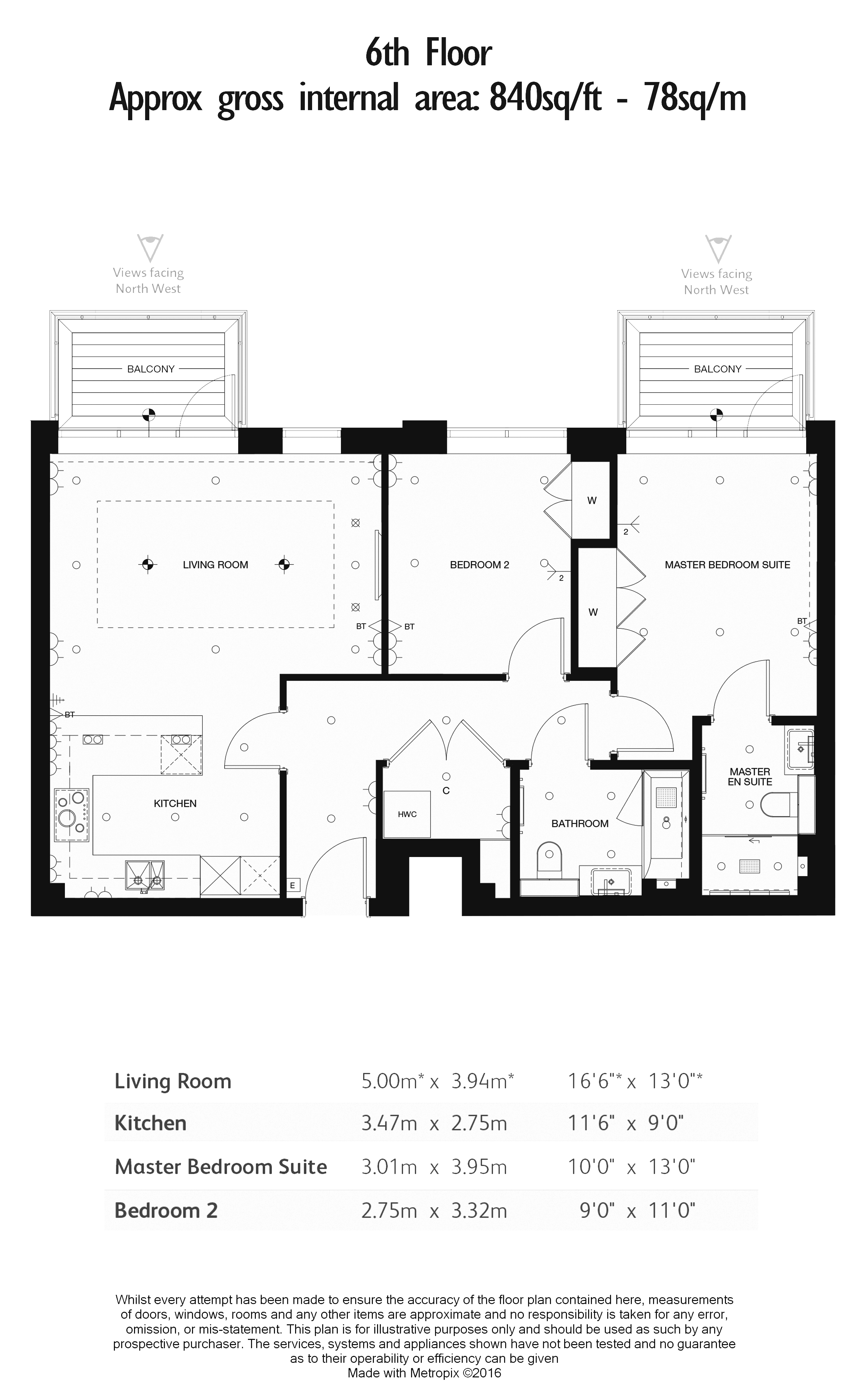 2  bedrooms flat to rent in Parrs Way, Hammersmith, W6-Floorplan