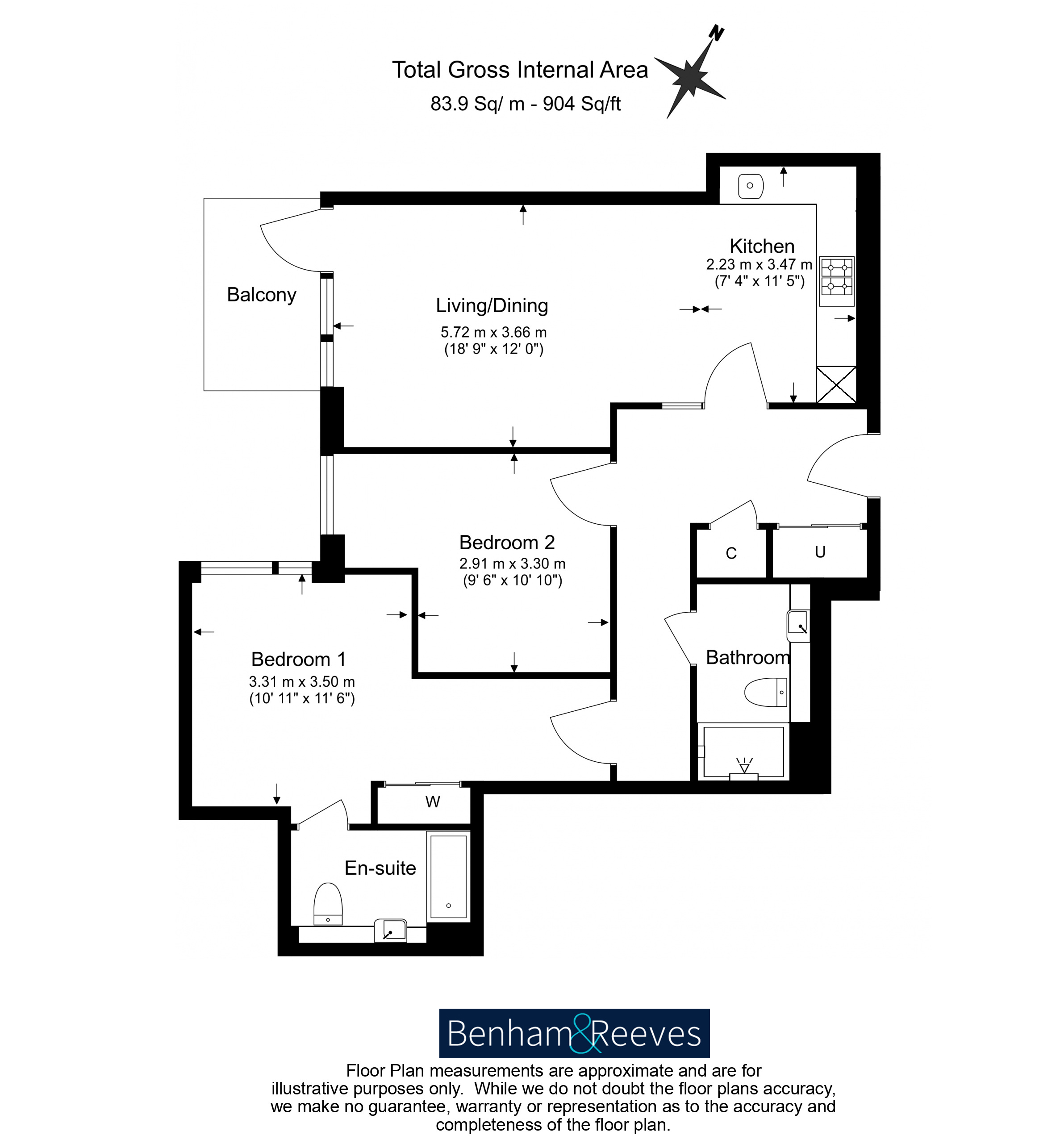 2  bedrooms flat to rent in Faulkner House, Tierney Lane, W6-Floorplan