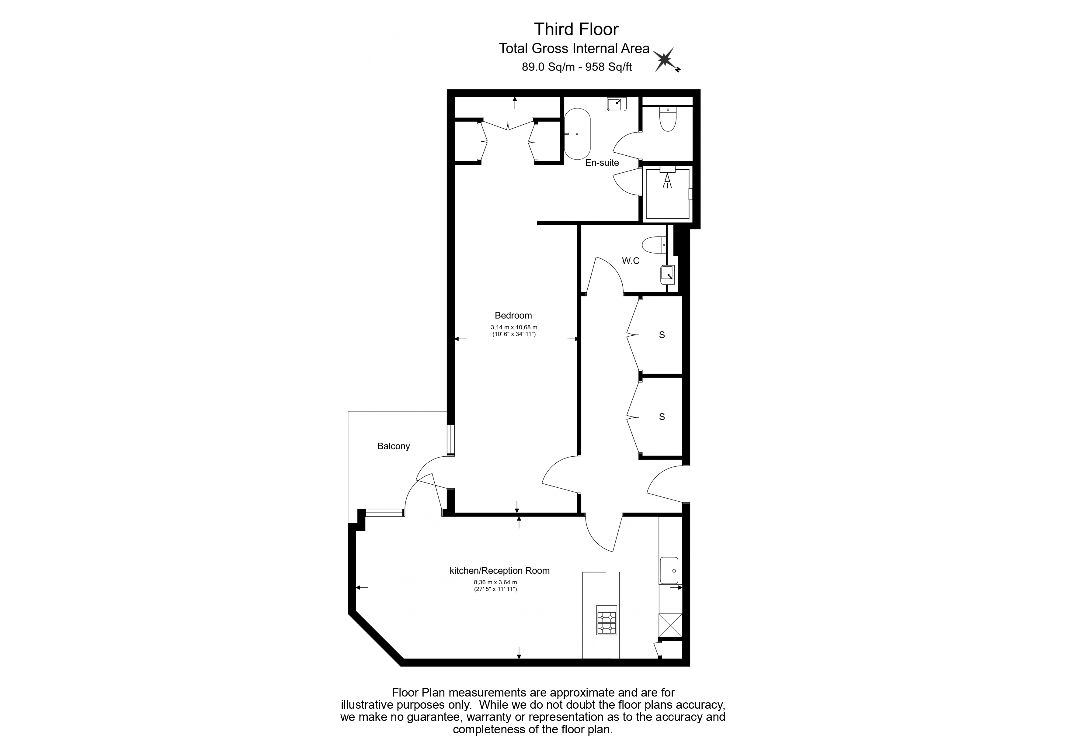 1 bedroom flat to rent in Queens Wharf, Crisp Road, W6-Floorplan