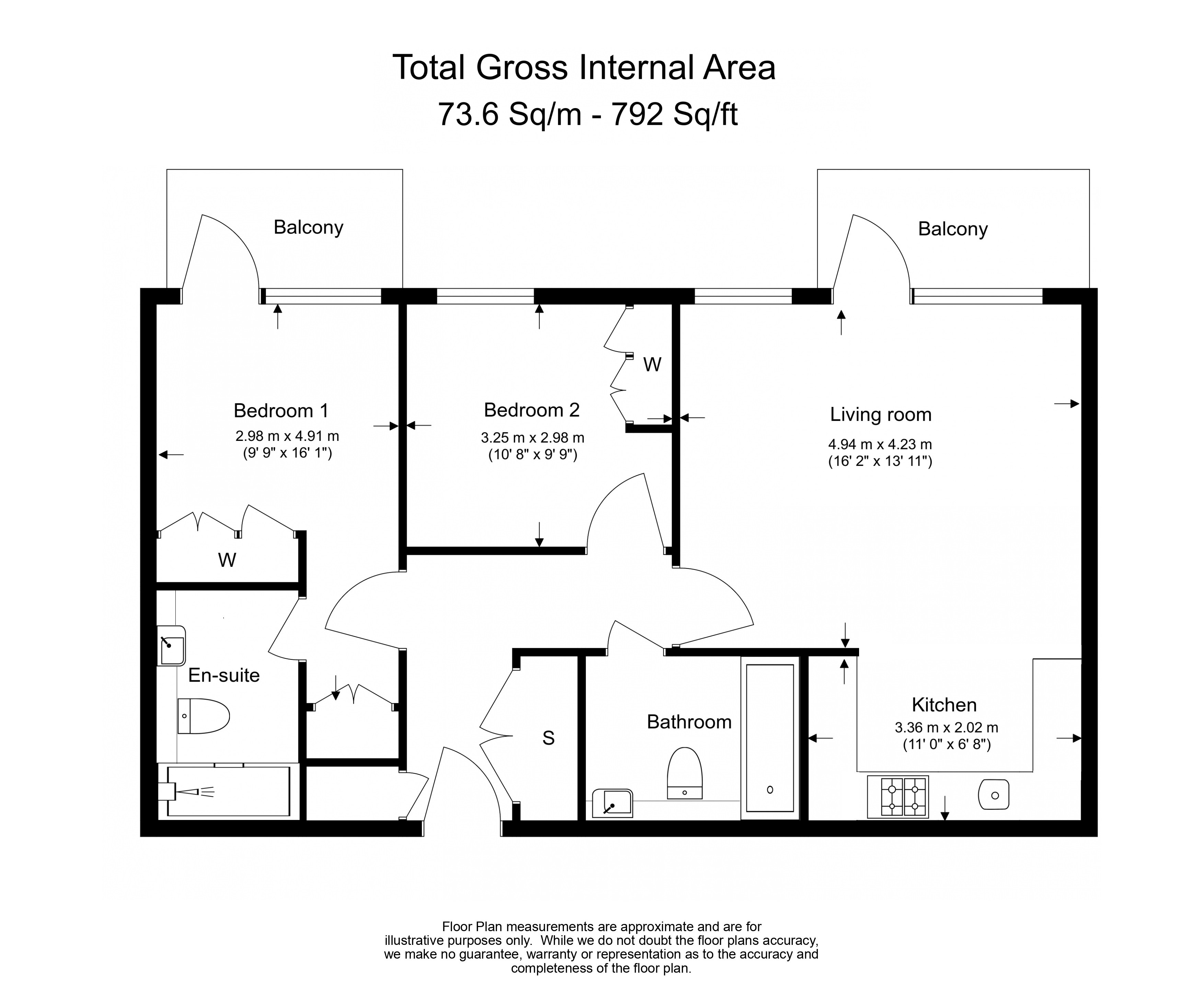 2  bedrooms flat to rent in Tierney Lane, Fulham Reach, W6-Floorplan