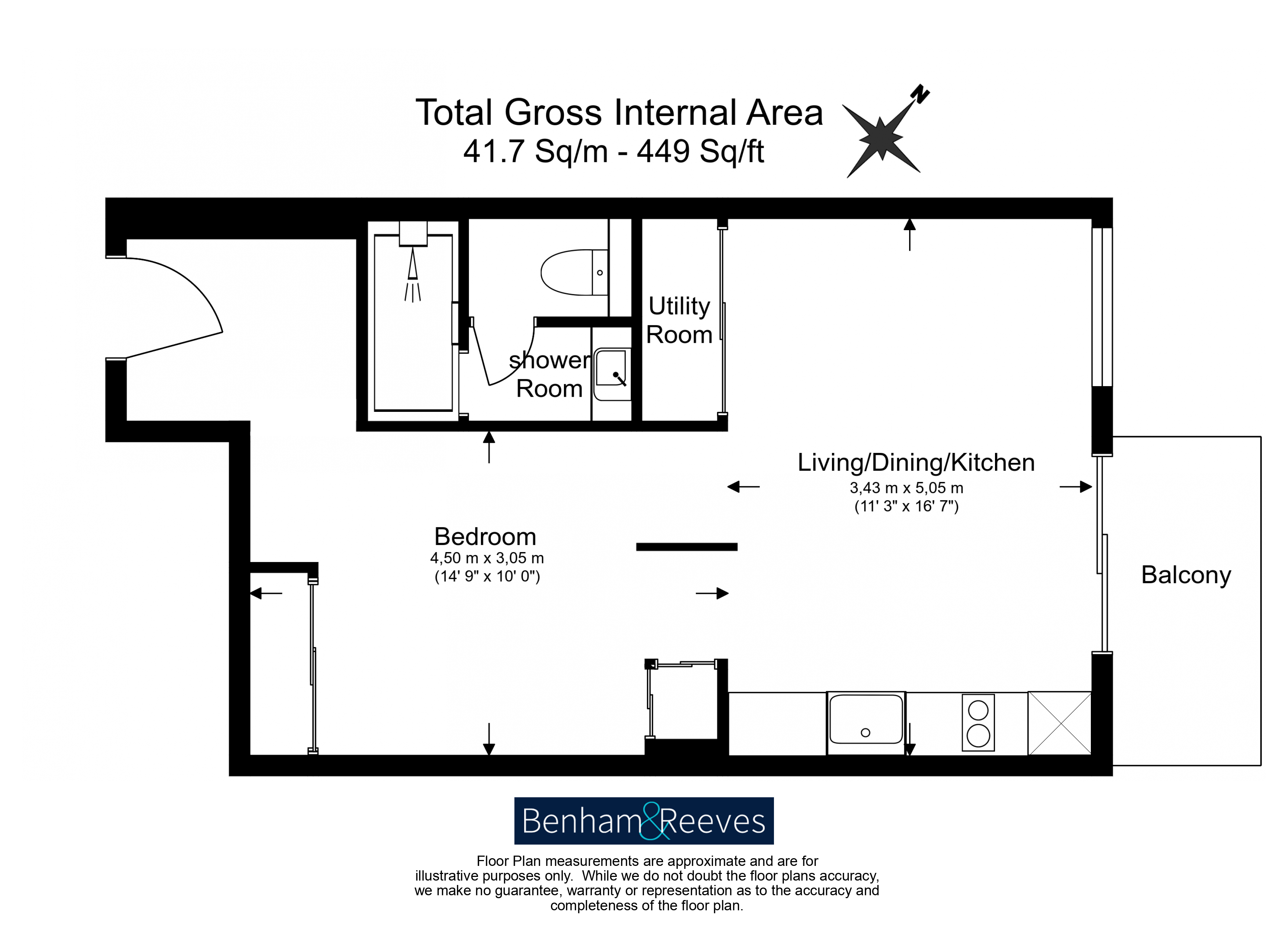 1  bedroom flat to rent in Queens Wharf, 2 Crisp Road, W6-Floorplan
