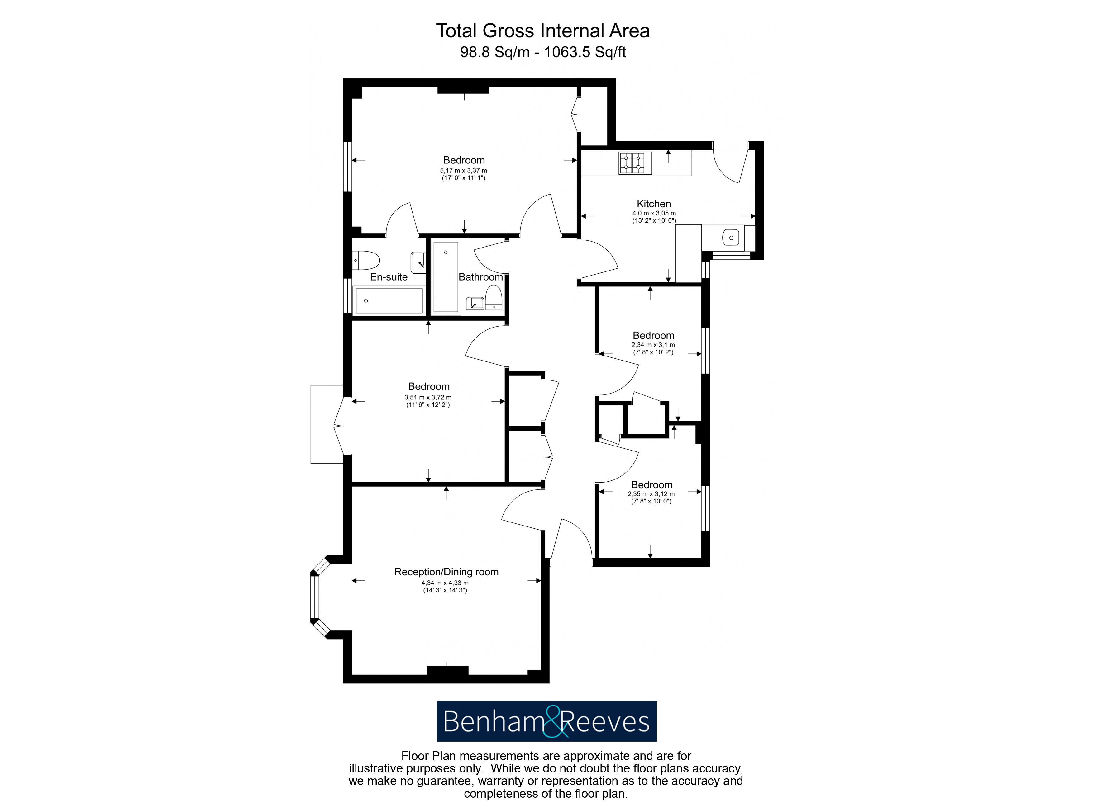 4  bedrooms flat to rent in Latymer Court, Hammersmith, W6-Floorplan