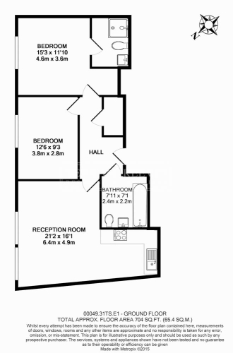 2 bedrooms flat to rent in Hooper Street, Aldgate, E1-Floorplan