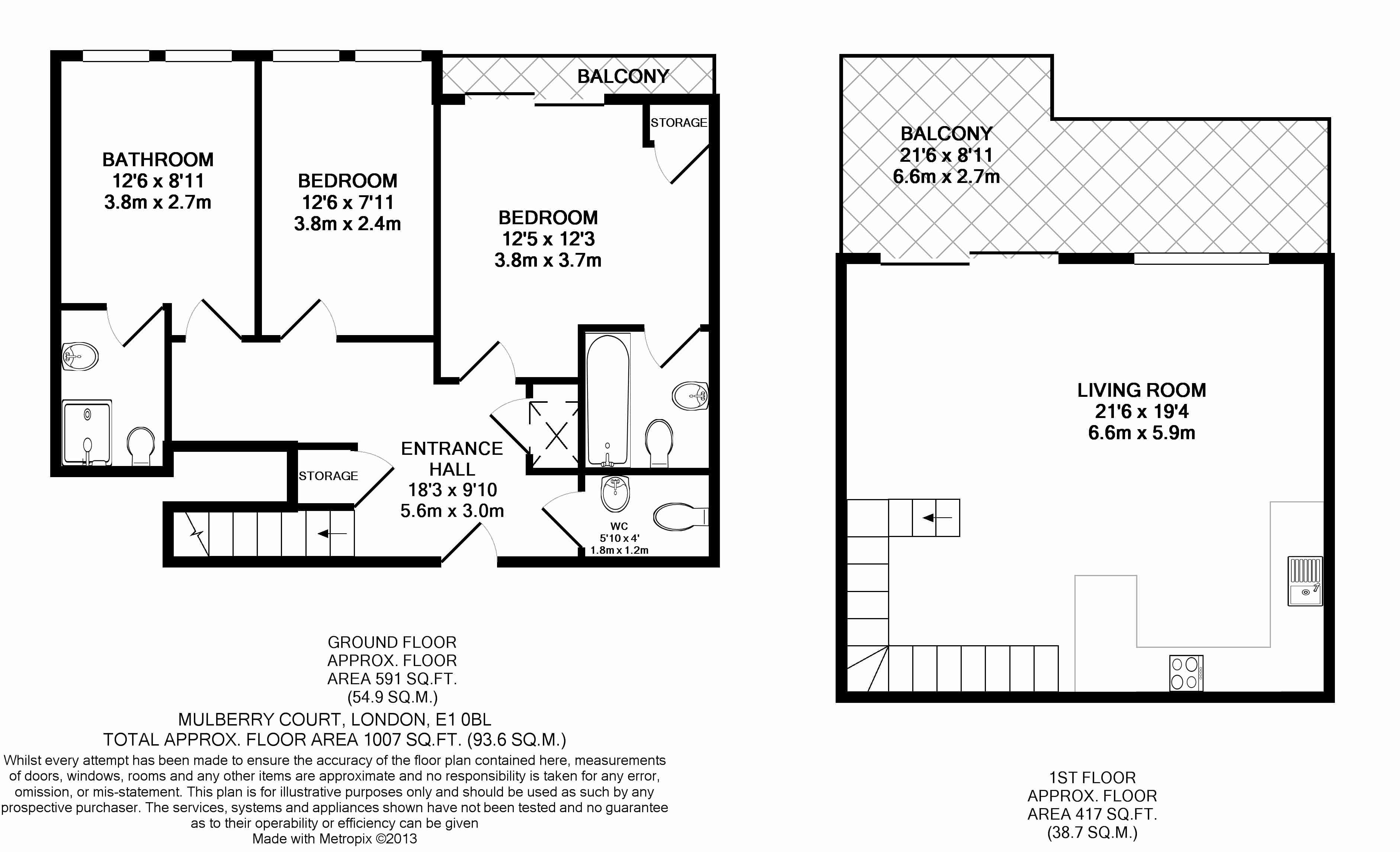 3 bedrooms house to rent in School Mews, Cable Street, E1-Floorplan