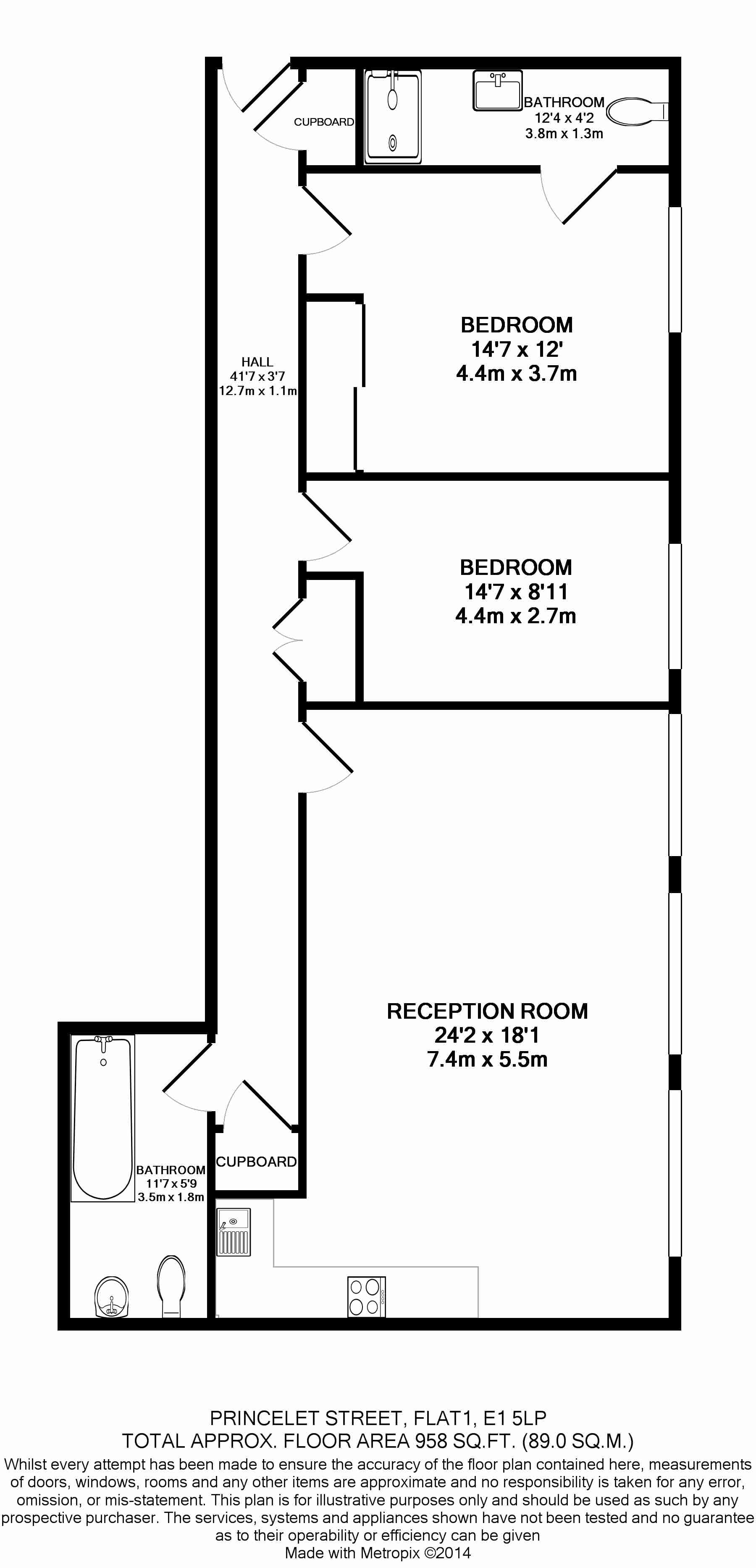 2 bedrooms  for sale in Princelet Street, Spitalfields, E1-Floorplan