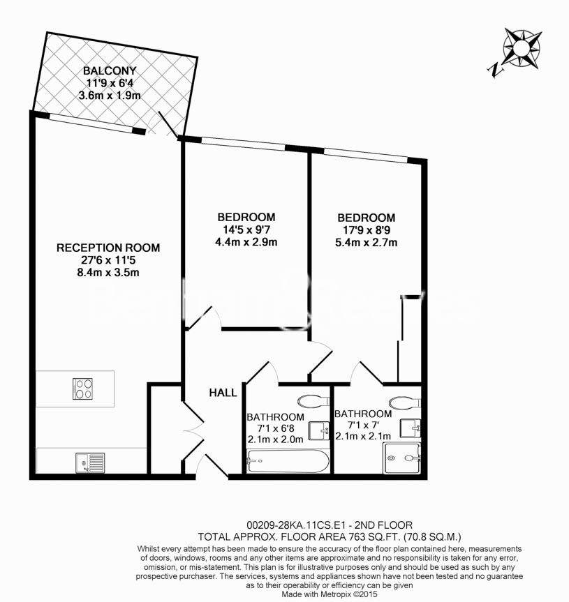 2 bedrooms  for sale in Commercial Street, Kensington, E1-Floorplan