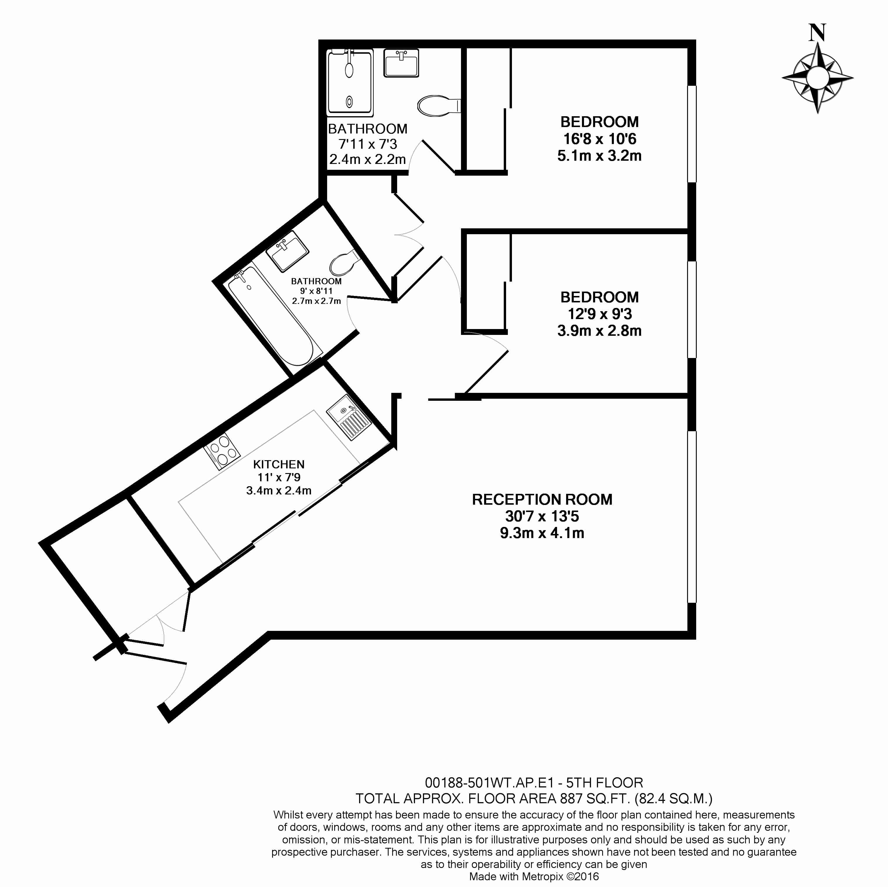 2 bedrooms  for sale in New Drum Street, Aldgate Place, E1-Floorplan